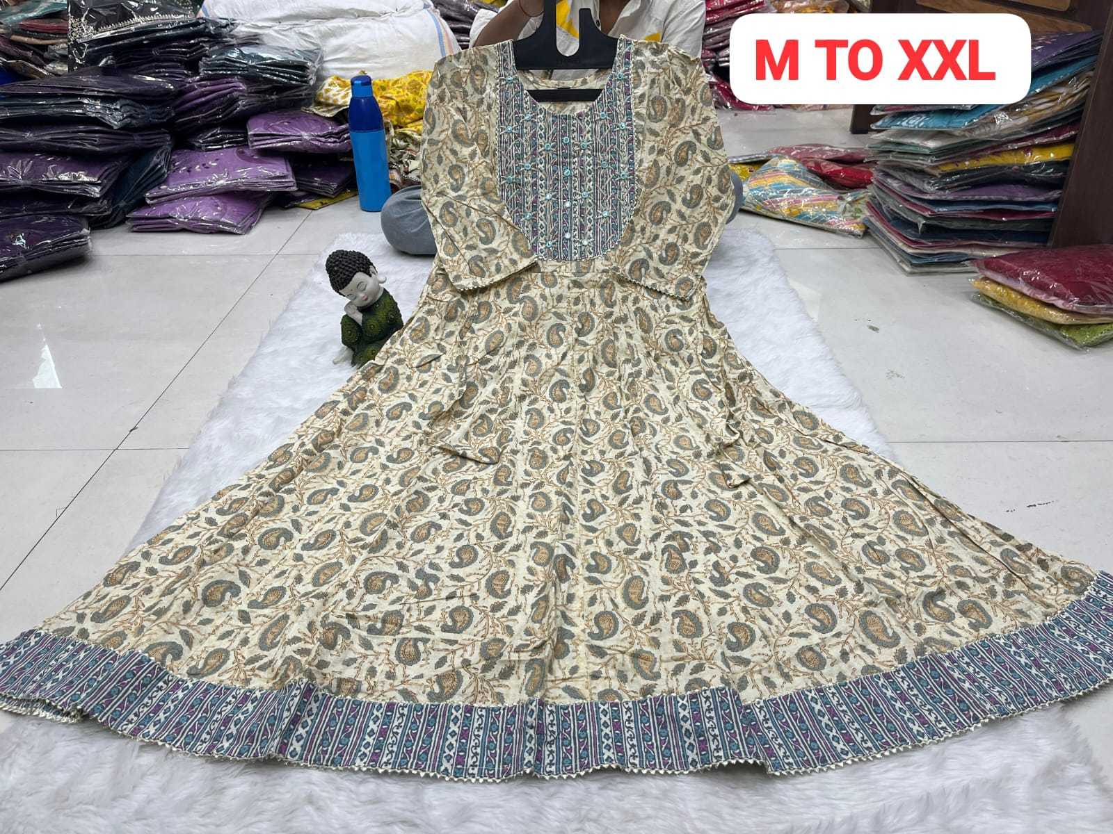 Ynf Cotton KESH258 VDA146 Gowns Wholesale Printed Gowns Fancy Gowns Anarkali Gown Manufacturer