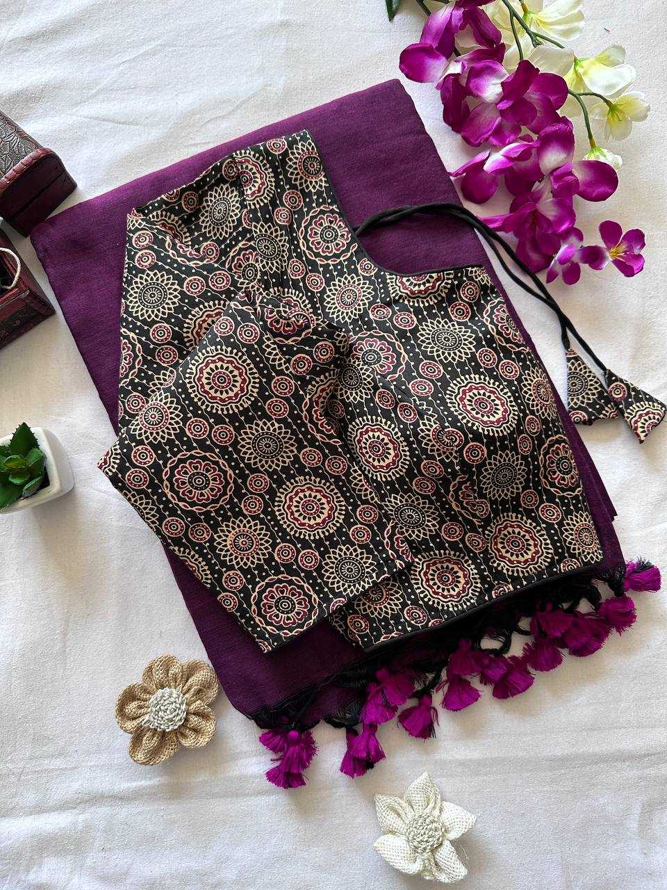 YNF COTTON KESH375 VRS12 SAREE WHOLESALER AJRAK COTTON DESIGNER SAREES MANUFACTURER