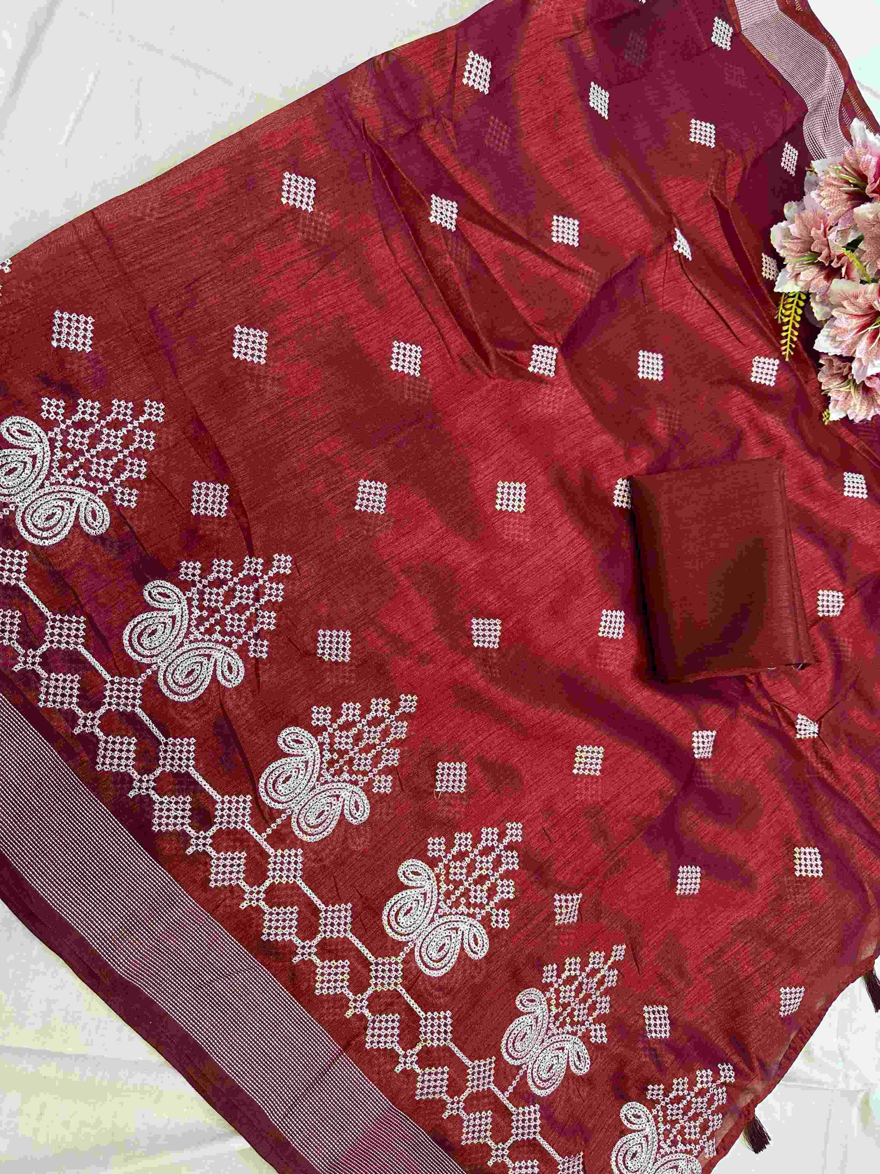 YNF COTTON KESH390 HFV07 SAREE WHOLESALE COTTON EMBROIDERED LADIES SAREE MANUFACTURER