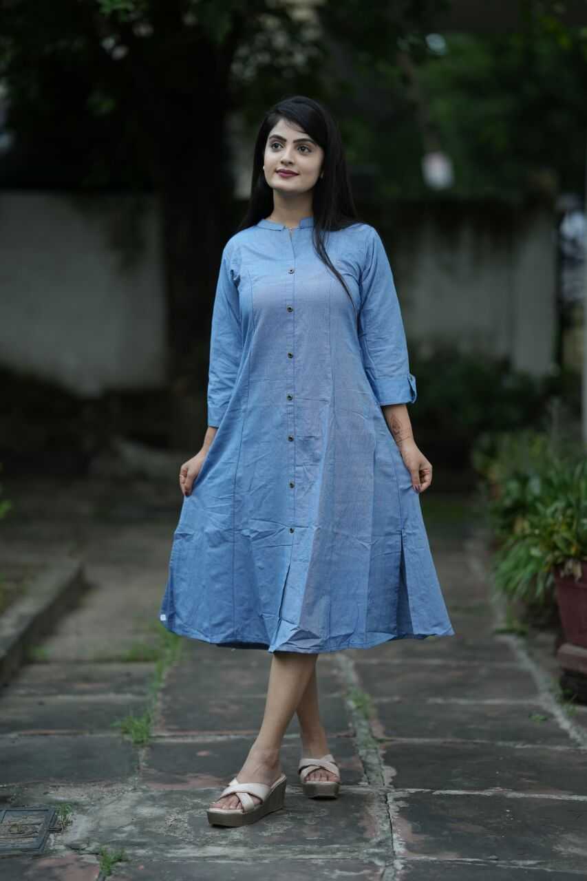 YNF COTTON KESH407 RMT55WHOLESALE ONE PIECE DRESS WESTERN WEAR MANUFACTURER