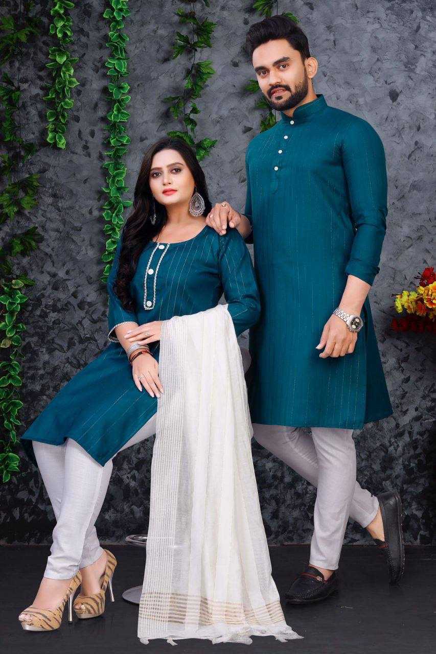 YNF COTTON RIN191 WTX08 COUPLE WEAR WHOLESALE COUPLE MATCHING ETHNIC OUTFITS MANUFACTURER