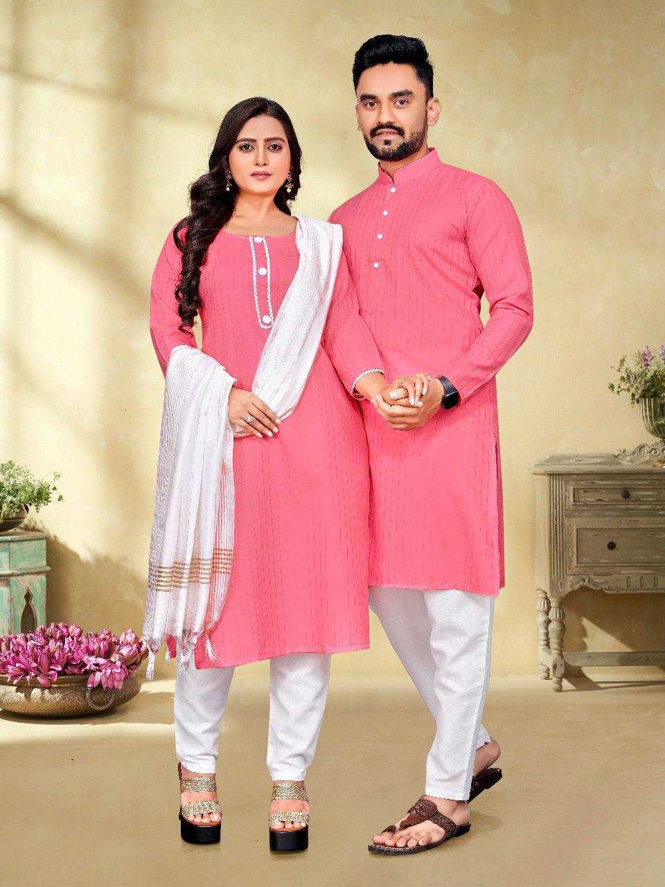 YNF COTTON RIN191 WTX08 COUPLE WEAR WHOLESALE COUPLE MATCHING ETHNIC OUTFITS MANUFACTURER