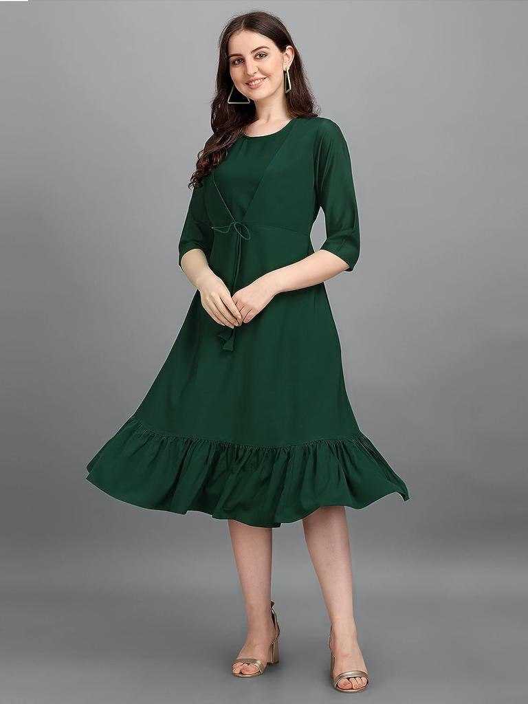 YNF CREPE KESH407 RMT08 WHOLESALE ONE PIECE DRESS WESTERN WEAR MANUFACTURER