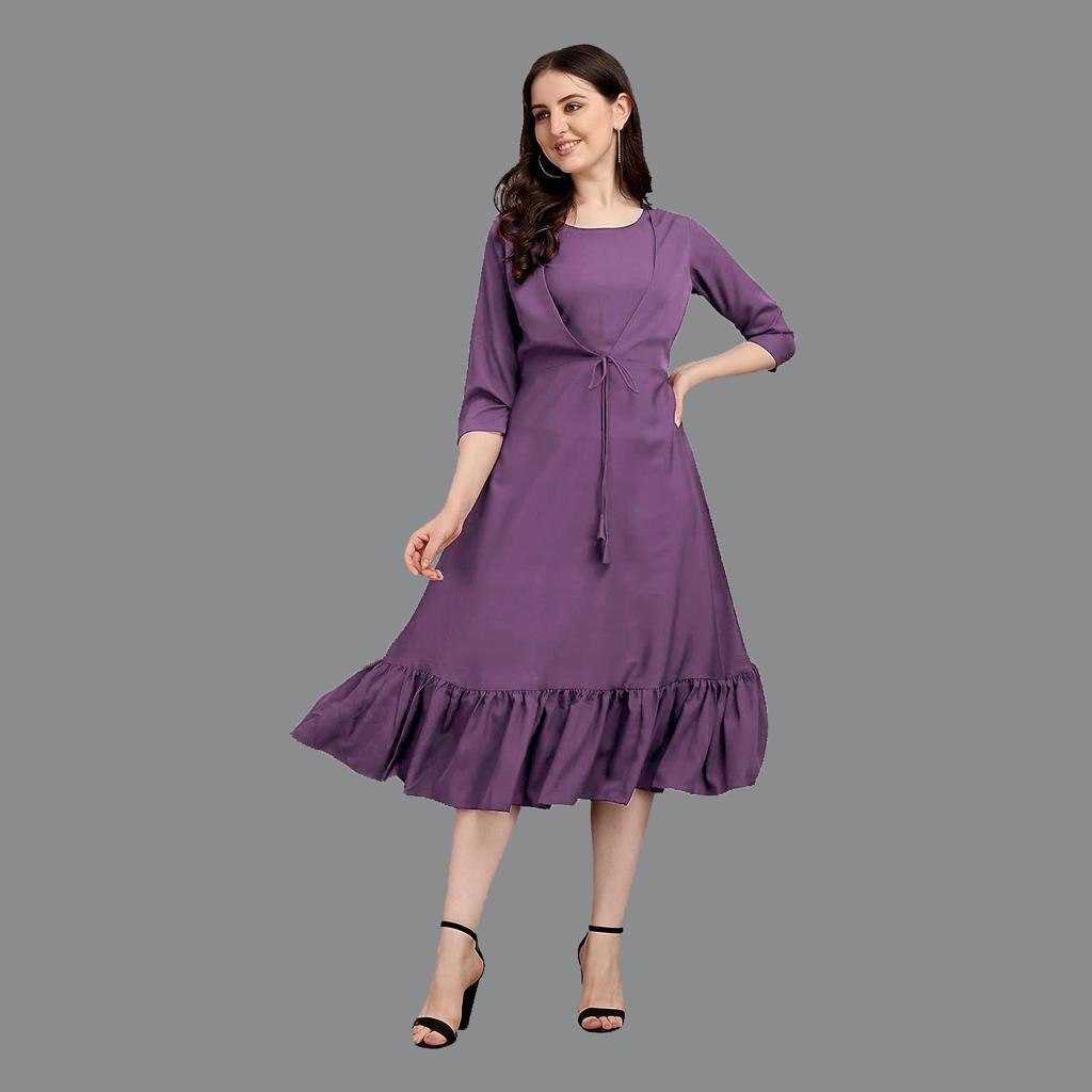 YNF CREPE KESH407 RMT08 WHOLESALE ONE PIECE DRESS WESTERN WEAR MANUFACTURER