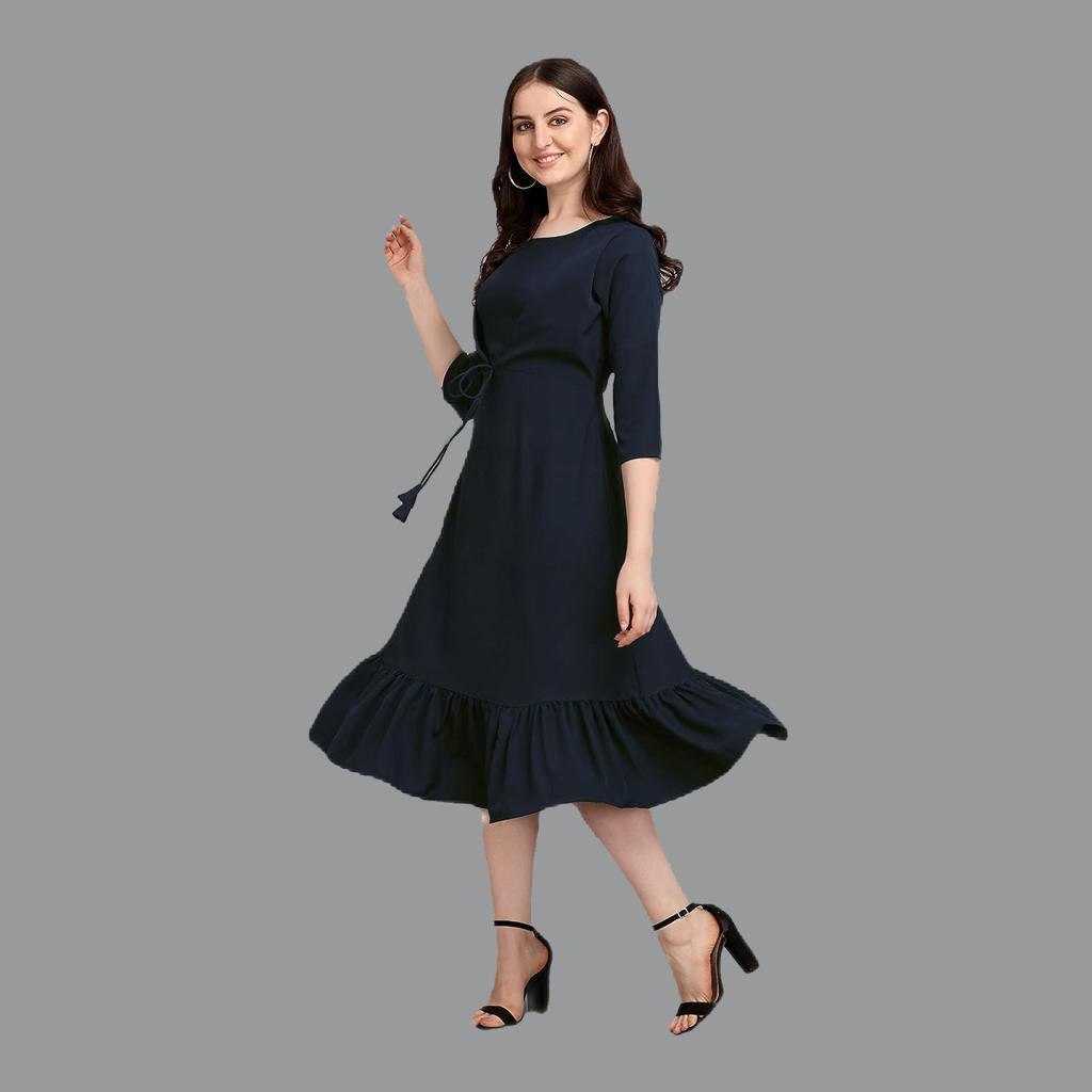 YNF CREPE KESH407 RMT08 WHOLESALE ONE PIECE DRESS WESTERN WEAR MANUFACTURER