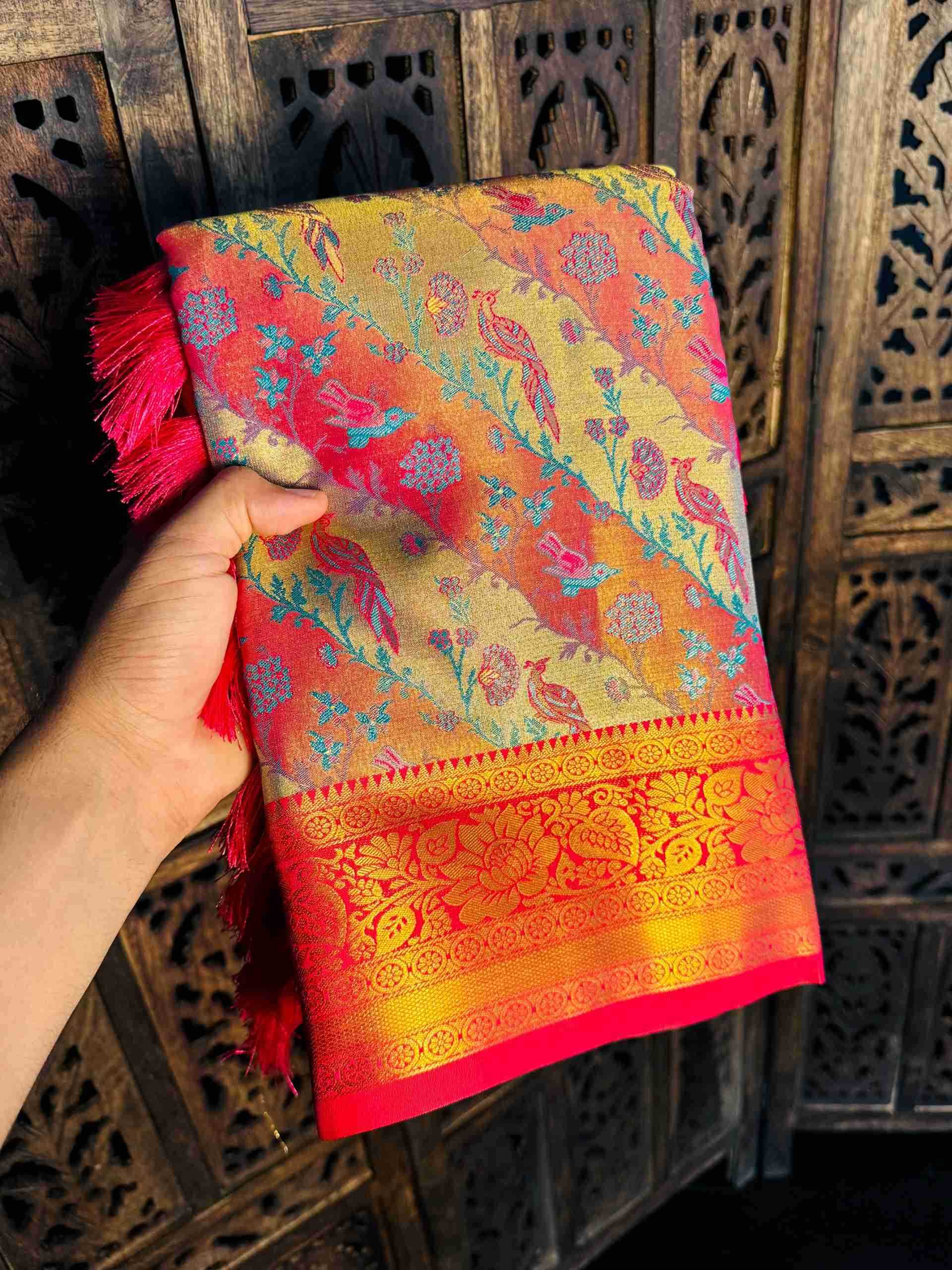 Ynf Dharmavaram Silk RIN116 REW35 Silk Sarees Wholesale Silk Sarees With Contrast Pallu Zari Border Silk Sarees Festival Silk Sarees Manufacturer