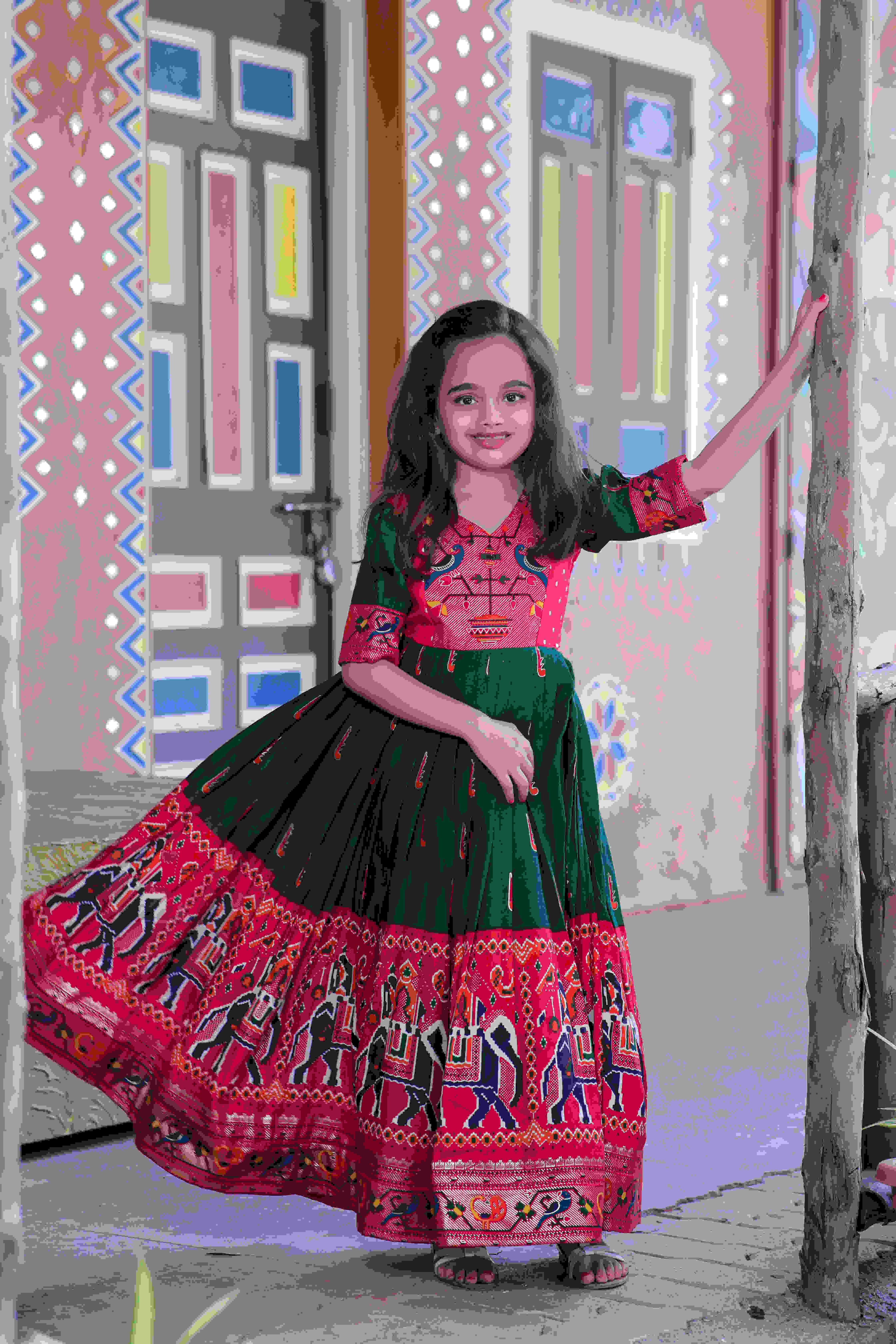 Ynf Dola Silk KESH215 1019 Kids Wear Wholesale Kids Gown Kids Frocks Kids Designer Frock Manufacturer