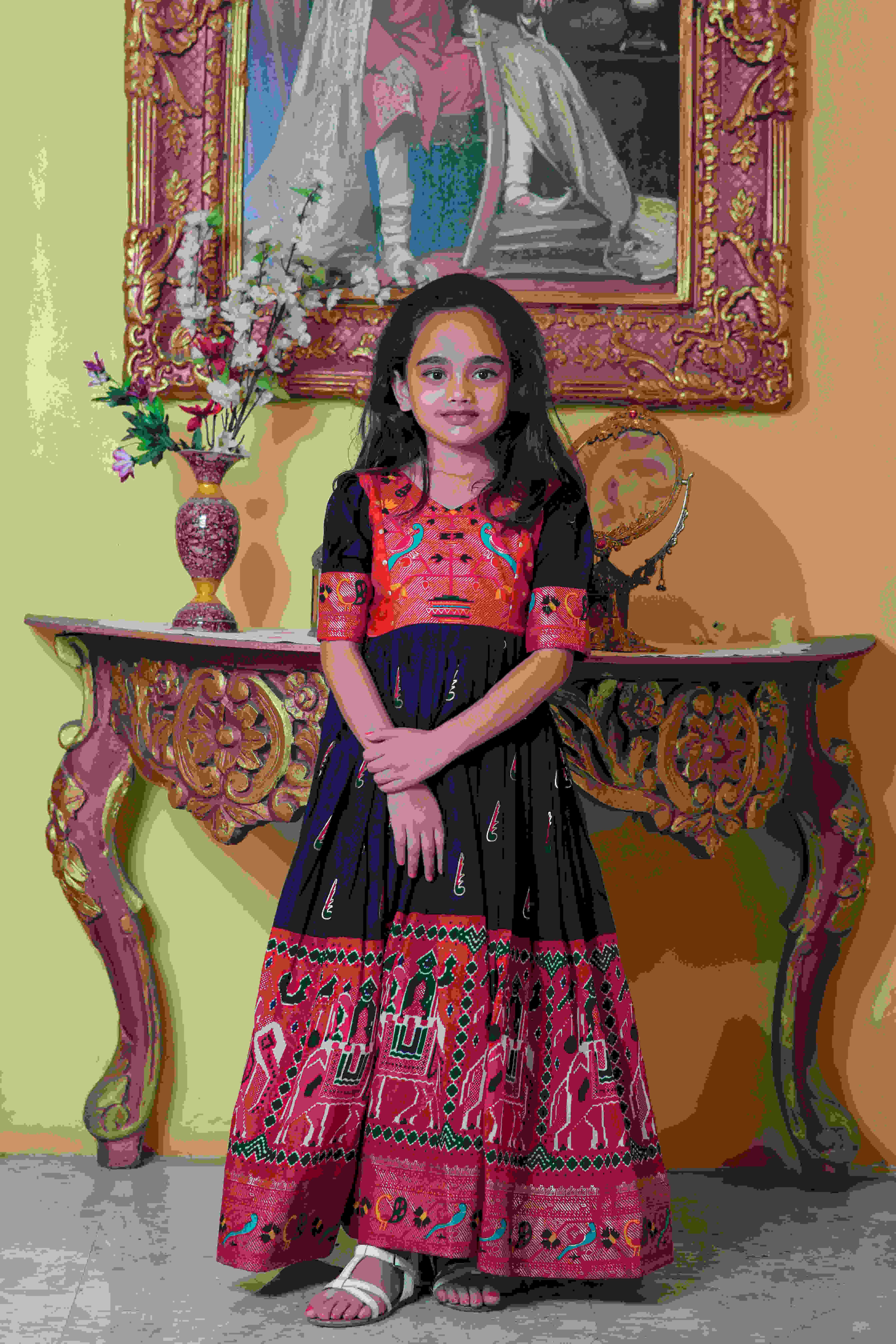 Ynf Dola Silk KESH215 1019 Kids Wear Wholesale Kids Gown Kids Frocks Kids Designer Frock Manufacturer