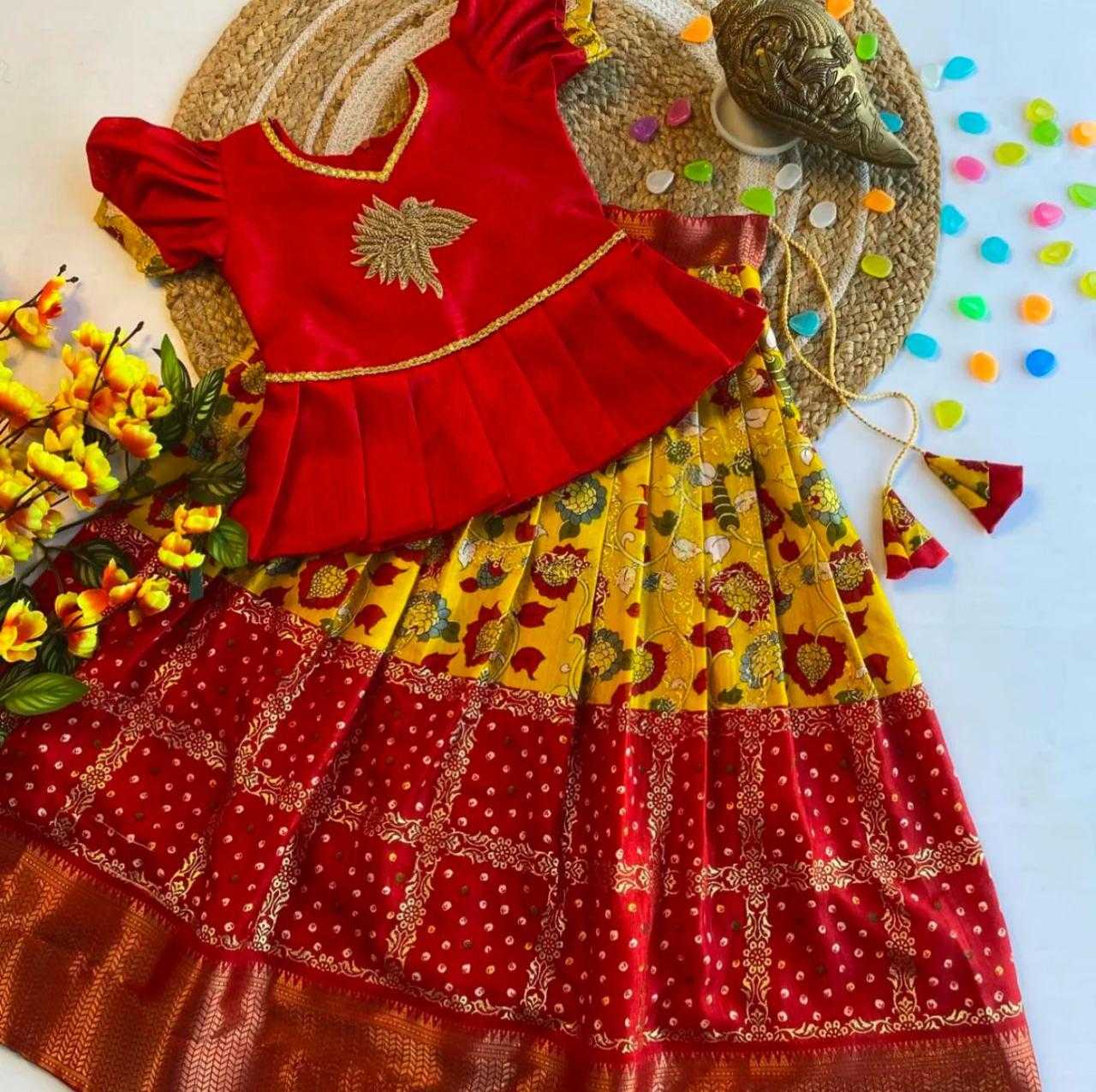 Ynf Dola Silk RIN192 8067 Kids Wear Wholesale Kids Lehenga Kids Ghagra Choli Kids Silk Dress Manufacturer