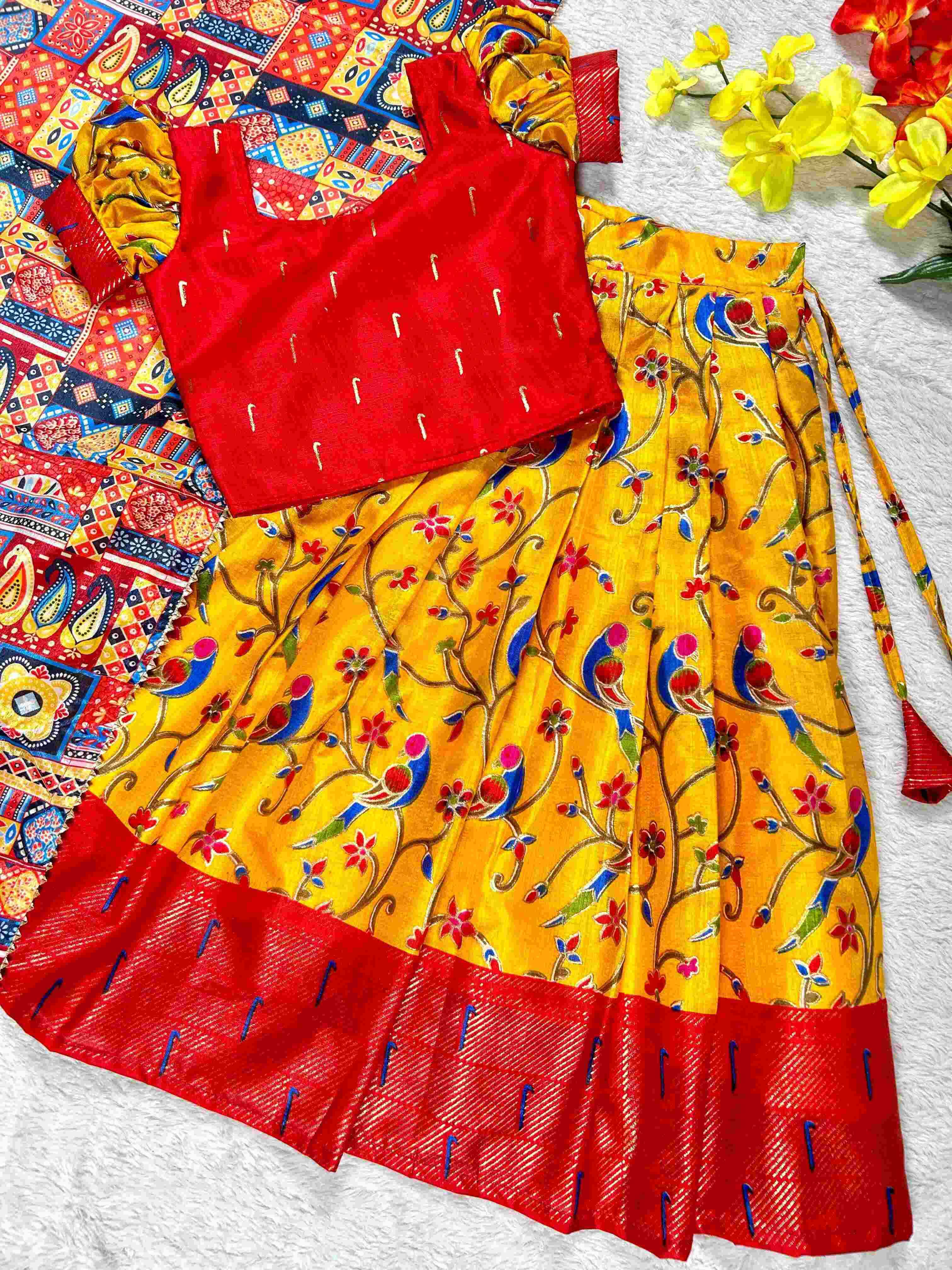 YNF DOLA RIN115 REF03 KIDS WEAR  WHOLESALE  KIDS CHOLI BABY GIRL LEHENGA MANUFACTURER