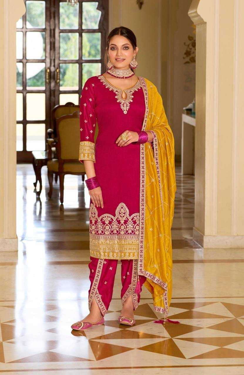 YNF FAUX GEORGETTE  KESH157 1685 SUITS & DRESSES WHOLESALE EMBROIDERY PARTY WEAR DHOTI SALWAR SUITS MANUFACTURER