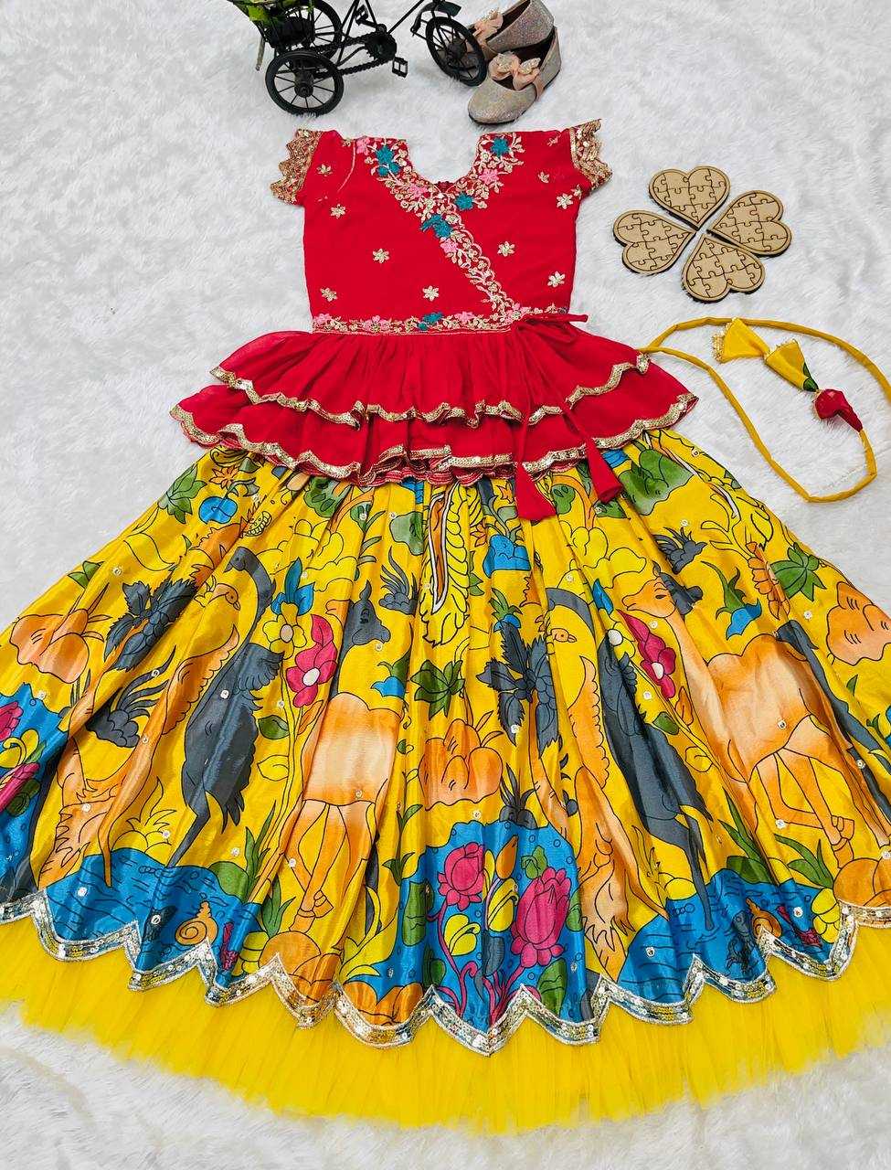 Ynf Faux Georgette RIN154 187 Kids Wear Wholesale Kids Lehenga Girls Ethnic Wear Baby Girl Lehenga Manufacturer