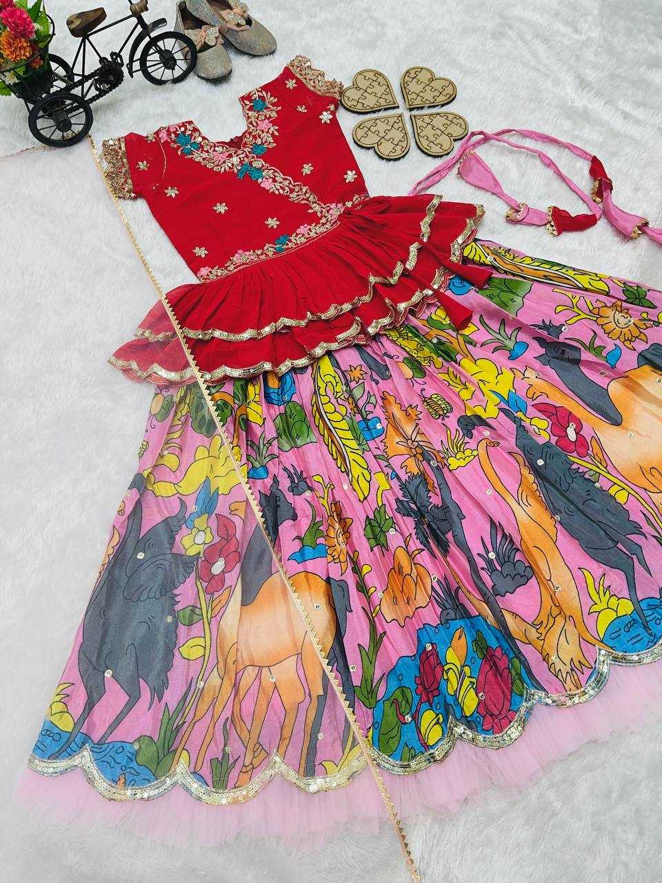 Ynf Faux Georgette RIN154 187 Kids Wear Wholesale Kids Lehenga Girls Ethnic Wear Baby Girl Lehenga Manufacturer