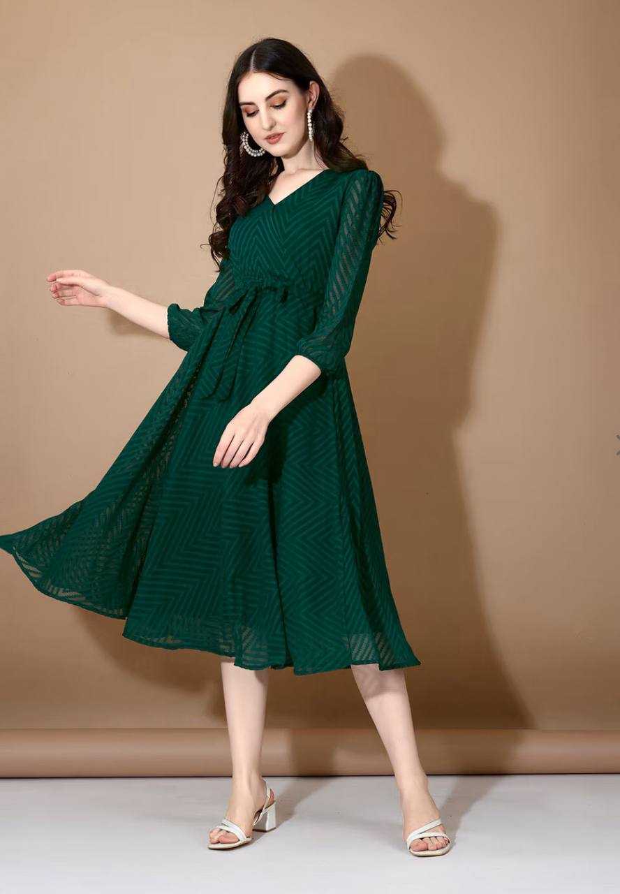 YNF GEORGETTE KESH312 FNG27 WESTERN WEAR WHOLESALE ONE PIECE DRESS WESTERN WEAR MANUFACTURER