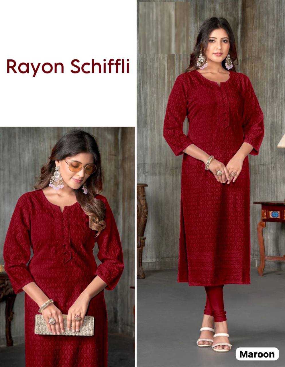 YNF HEAVY RAYON RIN125 Heena KURTI WHOLESALE RAYON WORKWEAR CASUAL KURTI MANUFACTURER