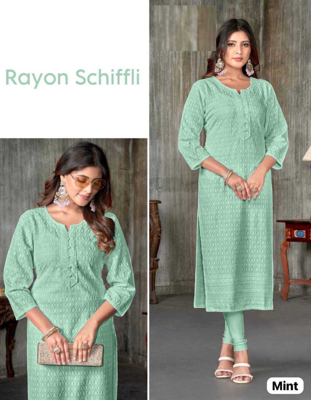 YNF HEAVY RAYON RIN125 Heena KURTI WHOLESALE RAYON WORKWEAR CASUAL KURTI MANUFACTURER