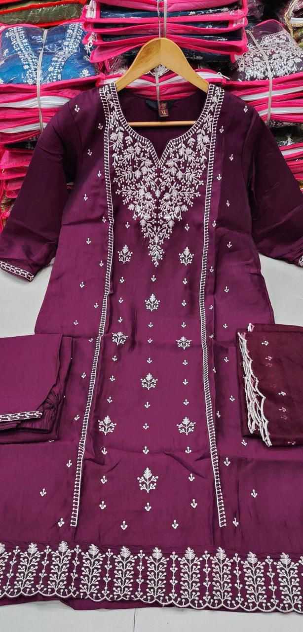 Ynf Heavy Roman Silk KESH175 DVF 25 Suits & Dresses Wholesale Ladies Suits Embroidery Suits Silk Suits Manufacturer