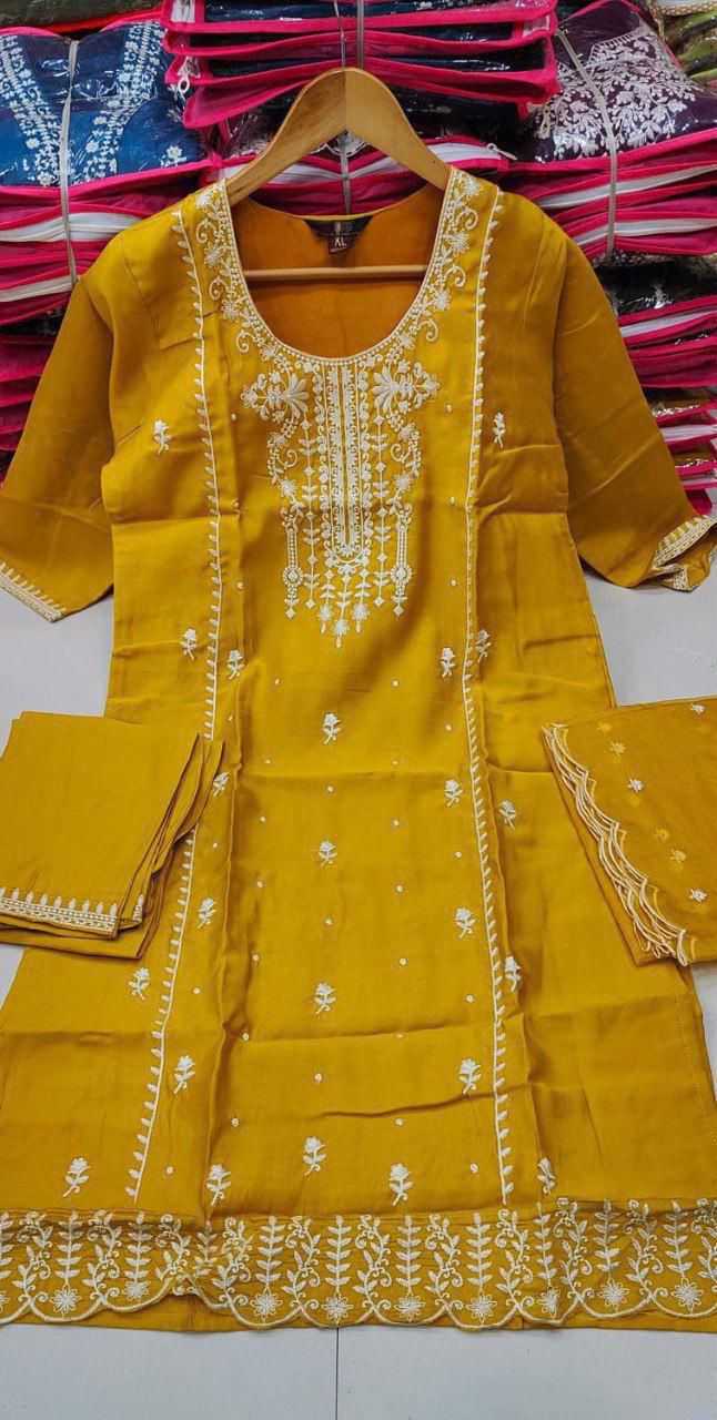 Ynf Heavy Roman Silk KESH175 DVF 25 Suits & Dresses Wholesale Ladies Suits Embroidery Suits Silk Suits Manufacturer