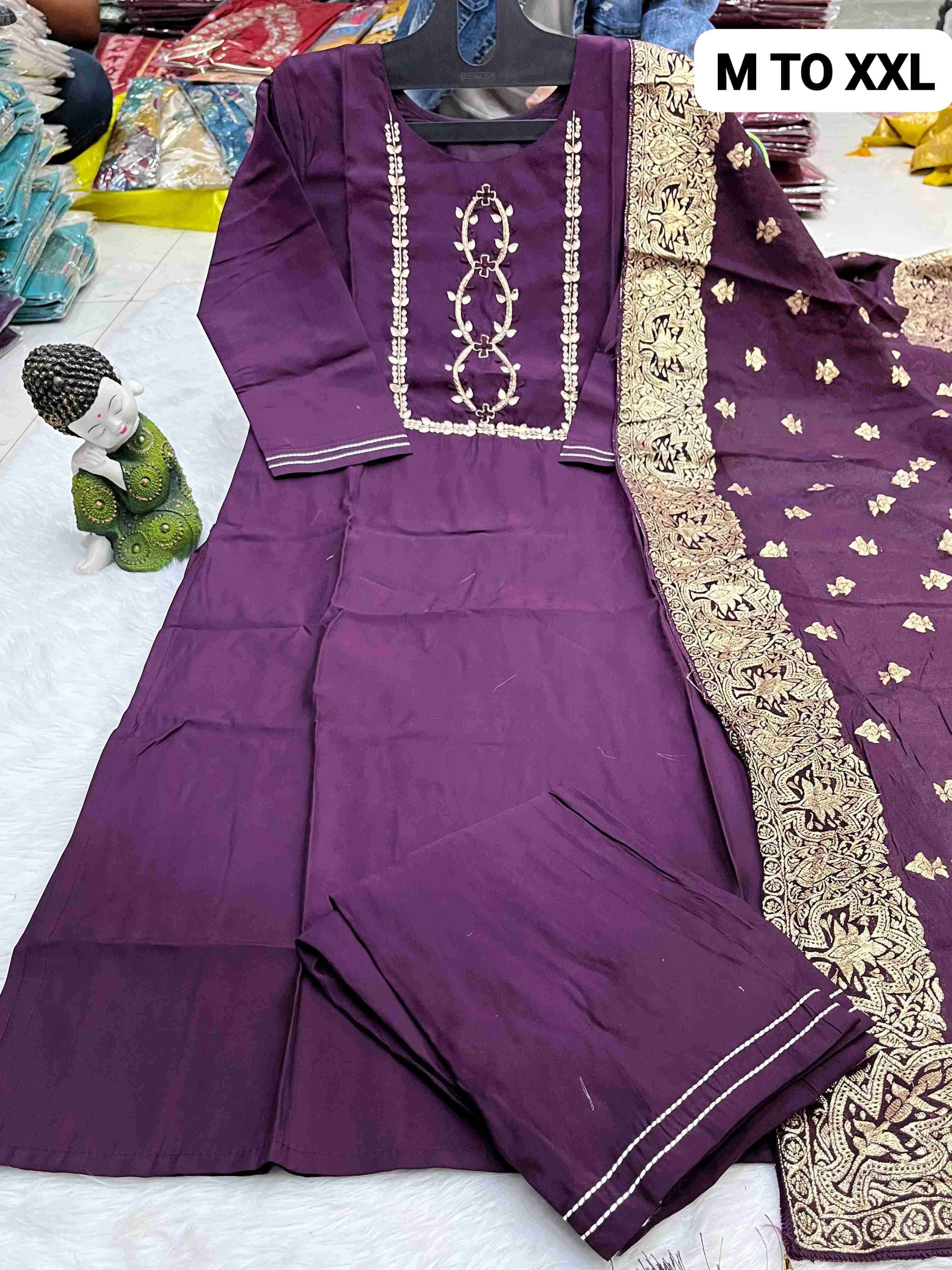 Ynf Heavy Roman Silk KESH258 VDA133 Suits & Dresses Wholesale Ladies Suits Printed Suits Palazzo Suit Manufacturer