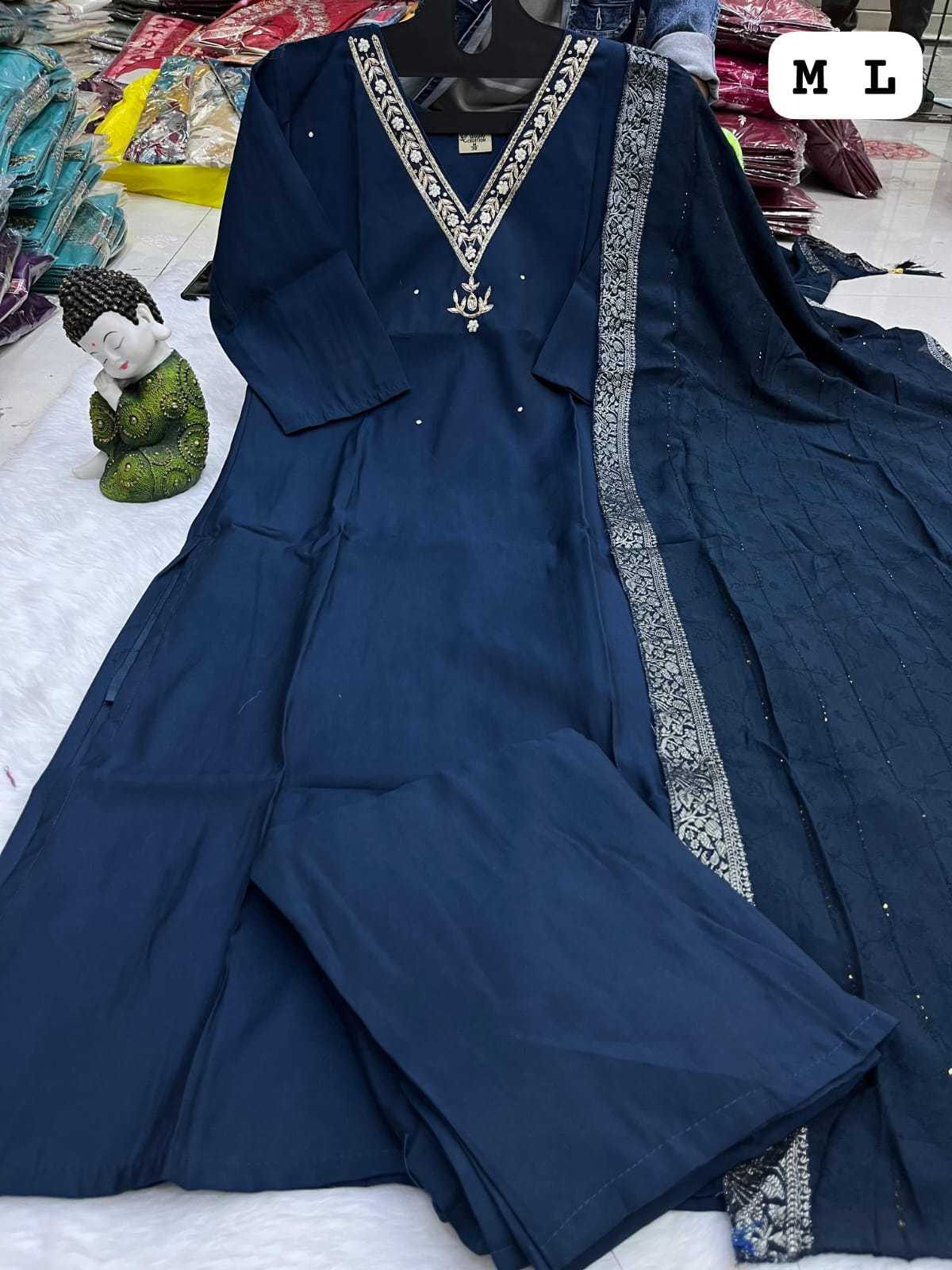 Ynf Heavy Roman Silk KESH258 VDA135 Suits & Dresses Wholesale Ladies Suits Printed Suits High-Low Dresses Manufacturer