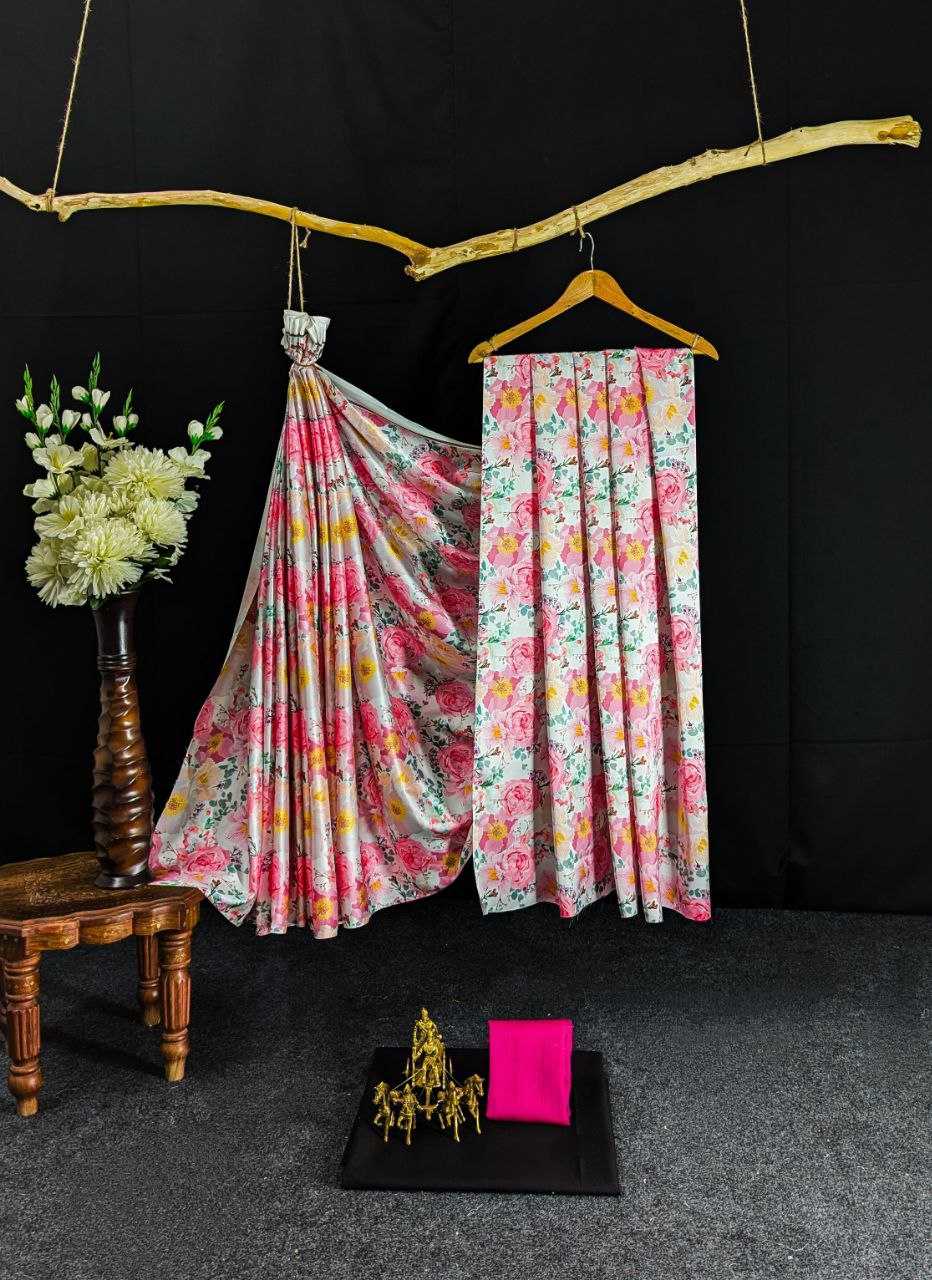 Ynf Japan Sartin KESH254 12 Sarees Wholesale Designer Sarees Printed Sarees Satin Sarees Manufacturer