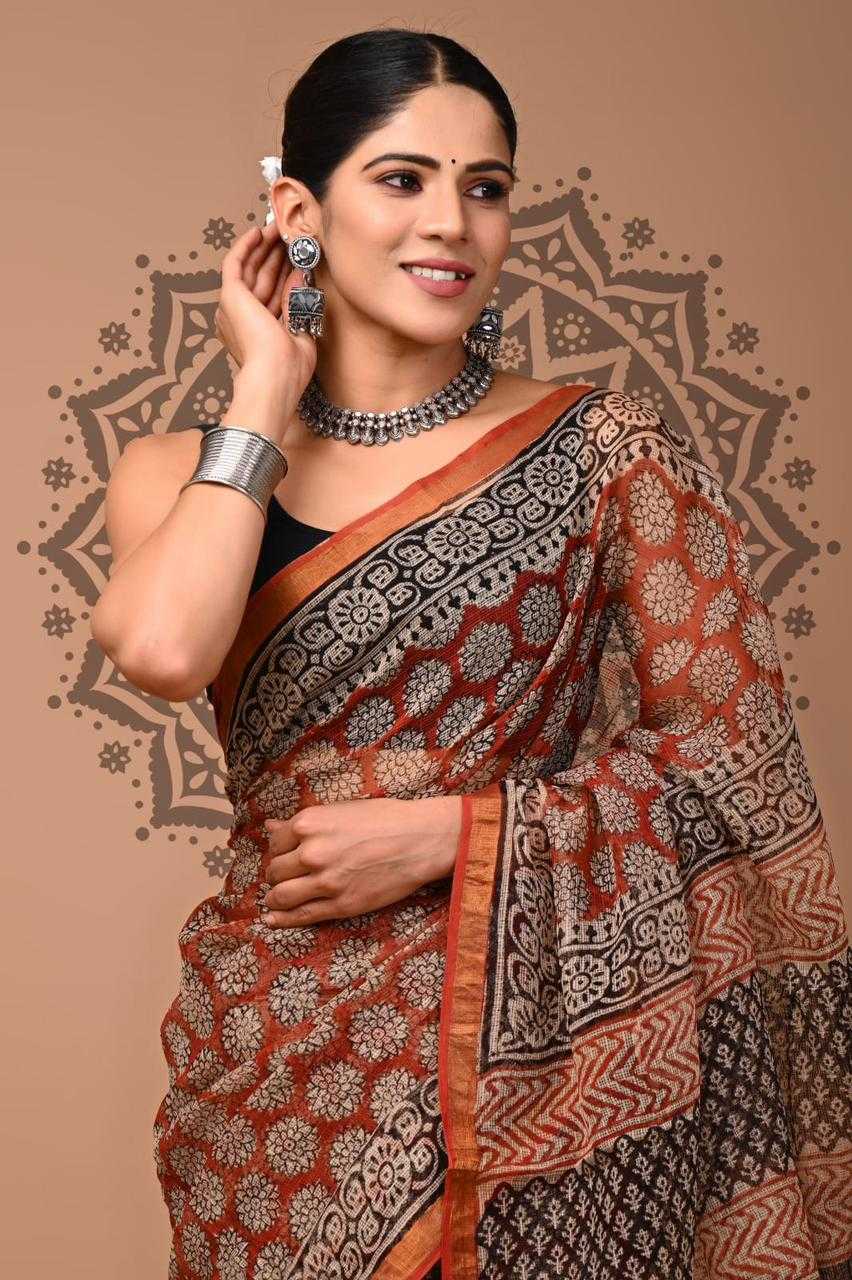 YNF KOTA SILK KESH388 137 SILK SAREE WHOLESALE KOTA GOLD BORDER FANCY SILK SAREE. MANUFACTURER