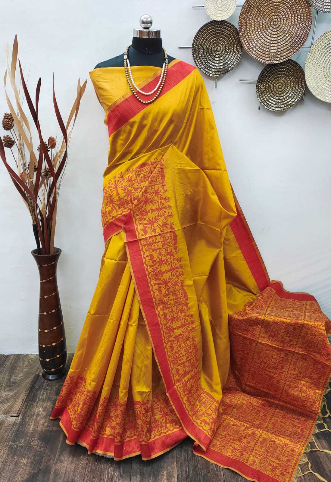 YNF LINEN KESH171 RIS18 SILK SAREE WHOLESALE TRADITIONAL LINEN JAMDANI SILK SAREE MANUFACTURER