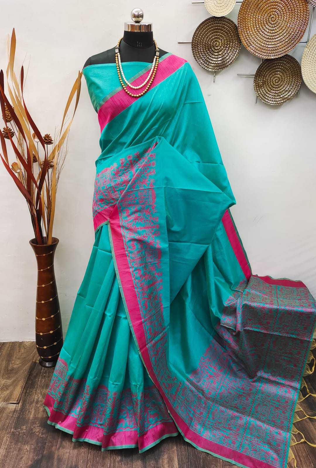 YNF LINEN KESH171 RIS18 SILK SAREE WHOLESALE TRADITIONAL LINEN JAMDANI SILK SAREE MANUFACTURER