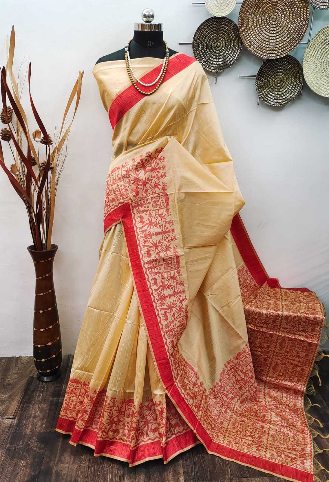 YNF LINEN KESH171 RIS18 SILK SAREE WHOLESALE TRADITIONAL LINEN JAMDANI SILK SAREE MANUFACTURER