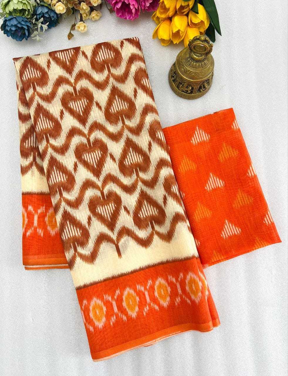 YNF LINEN KESH223 414 SAREE WHOLESALE LINEN DESIGNER PRINTED SAREE MANUFACTURER