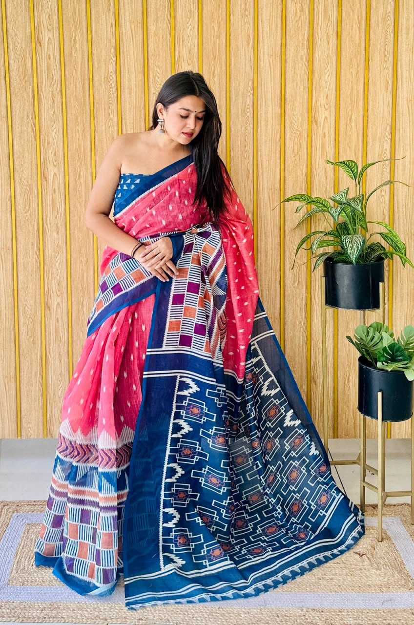 YNF LINEN RIN145 SITA-3 SAREES WHOLESALE BATIK PRINTED SILK SAREES MANUFACTURER