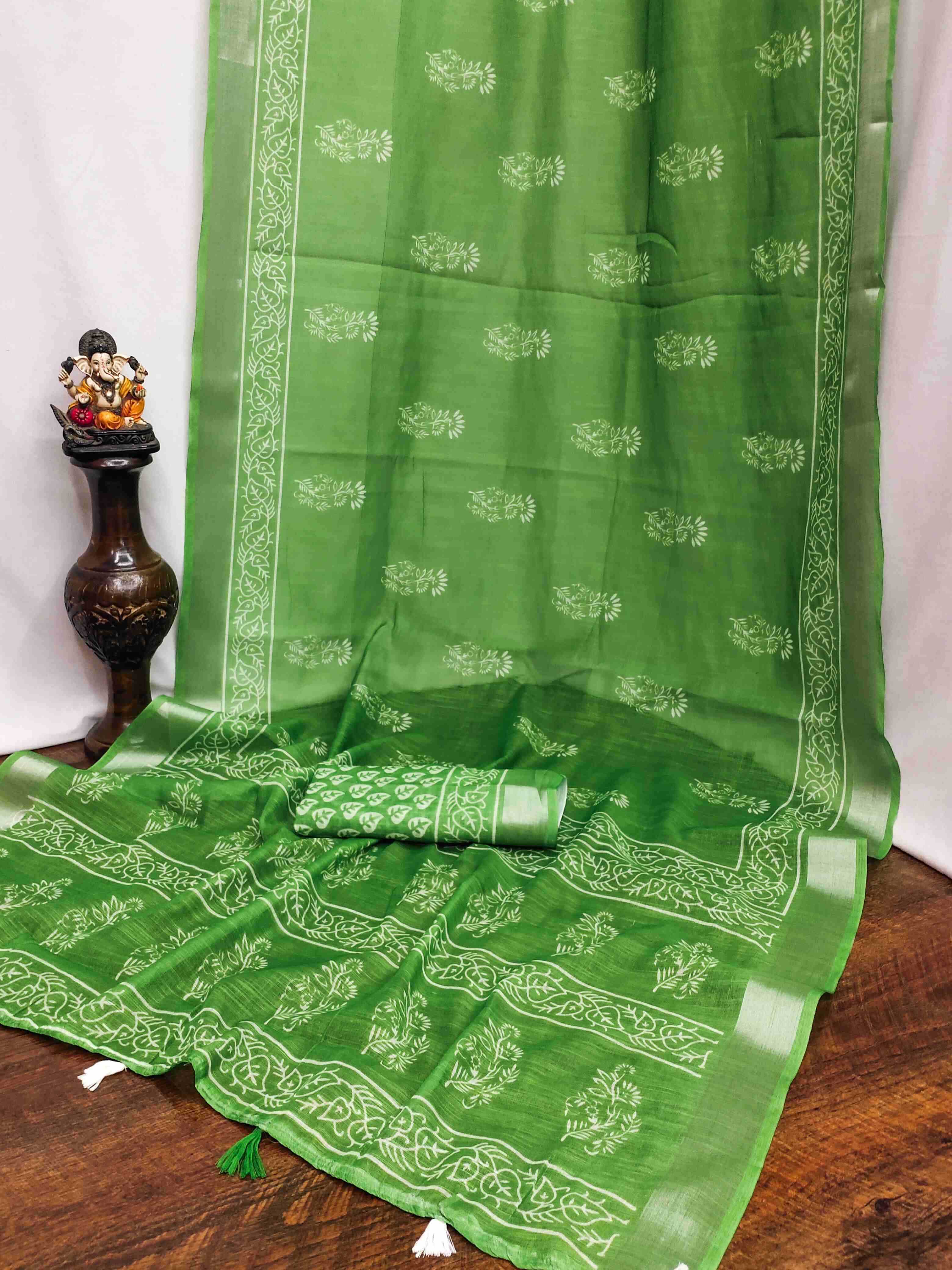 YNF LINEN RIN183 AARYA-1  SAREES WHOLESALE BATIK PRINTED COTTON SAREES MANUFACTURER