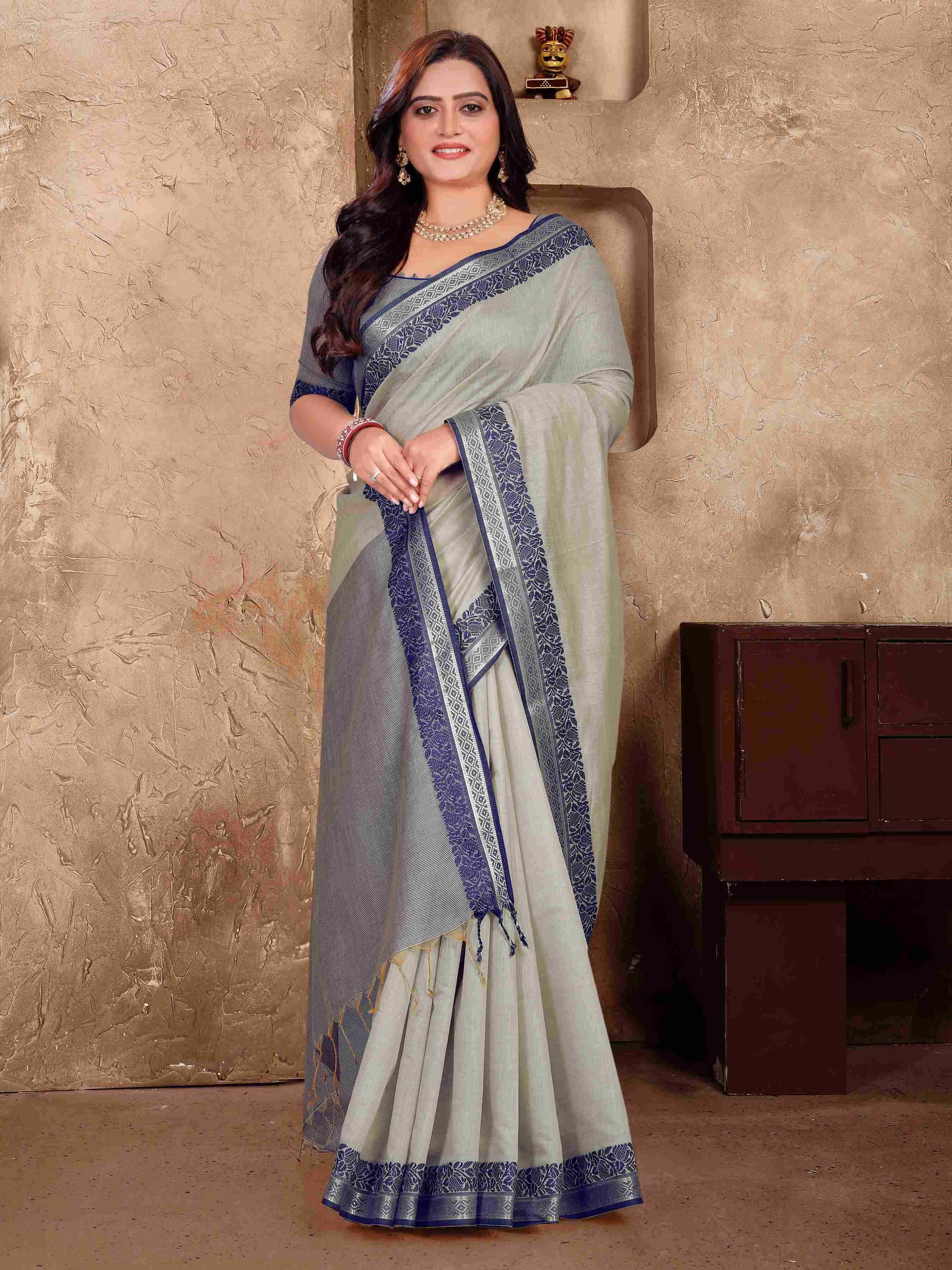 YNF LINEN RIN183 MOHINI SILK SAREE WHOLESALE KANJEEVARAM LINEN PURE ZARI SILK SAREE MANUFACTURER