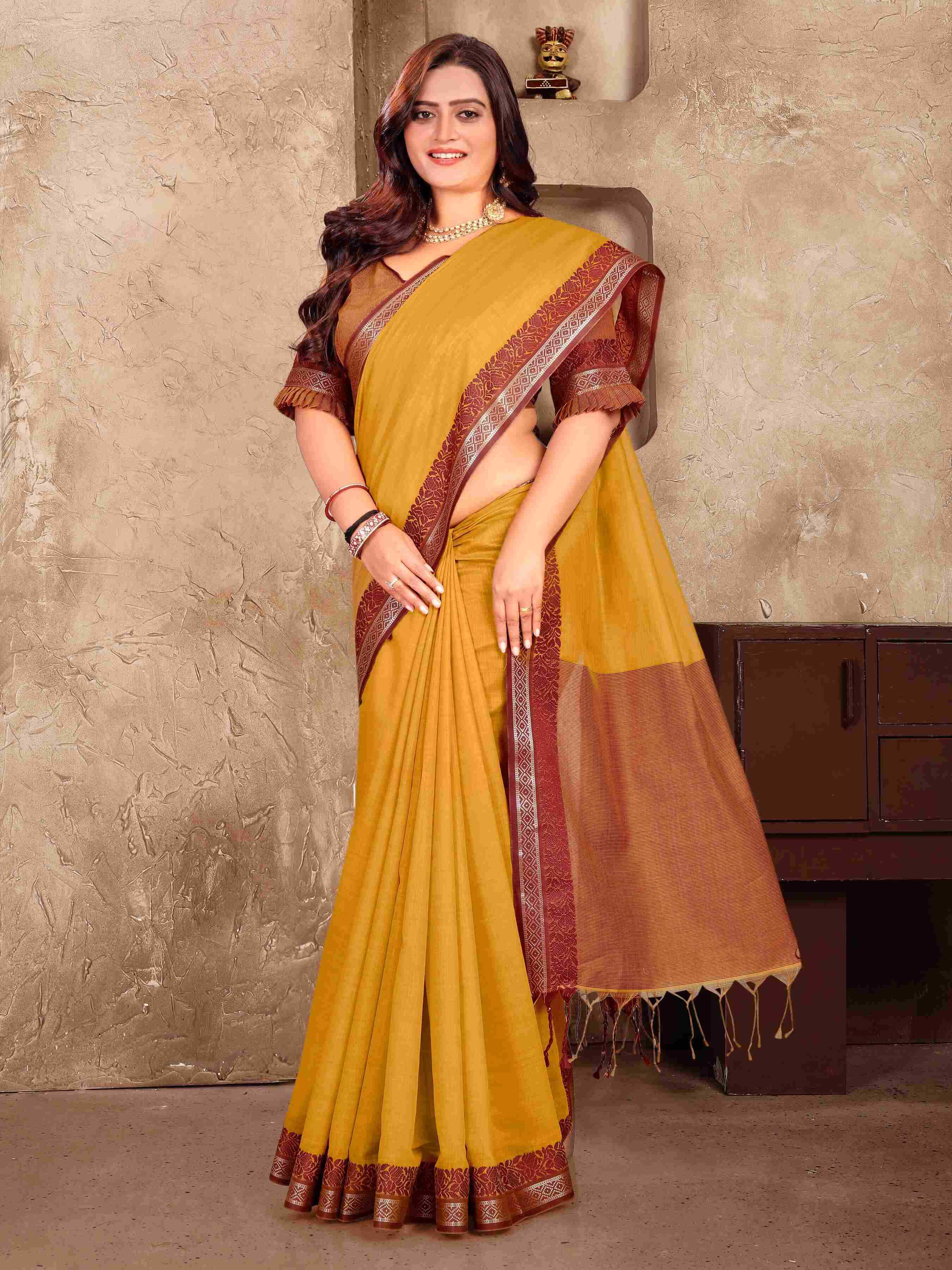 YNF LINEN RIN183 MOHINI SILK SAREE WHOLESALE KANJEEVARAM LINEN PURE ZARI SILK SAREE MANUFACTURER