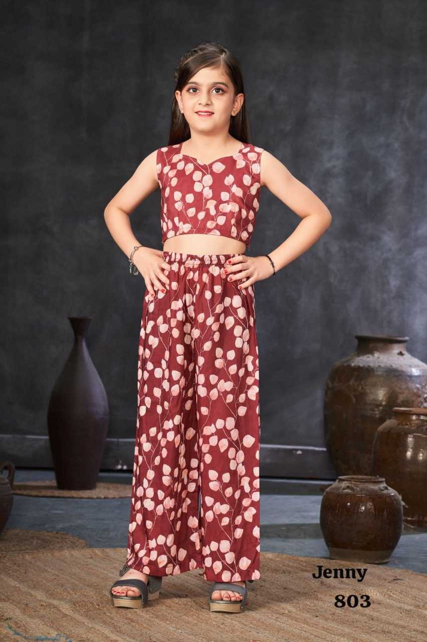 YNF MASLIN SILK RIN131 801 KIDS WEAR WHOLESALE SILK INDO WESTERN PARTY WEAR ETHNIC MANUFACTURER