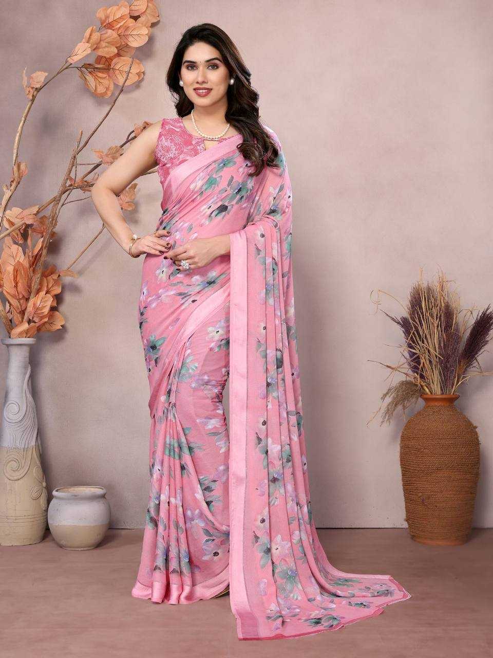 YNF MOSS SILK RIN188 Gopi SAREES WHOLESALE SATIN PRINTED FANCY SAREES MANUFACTURER