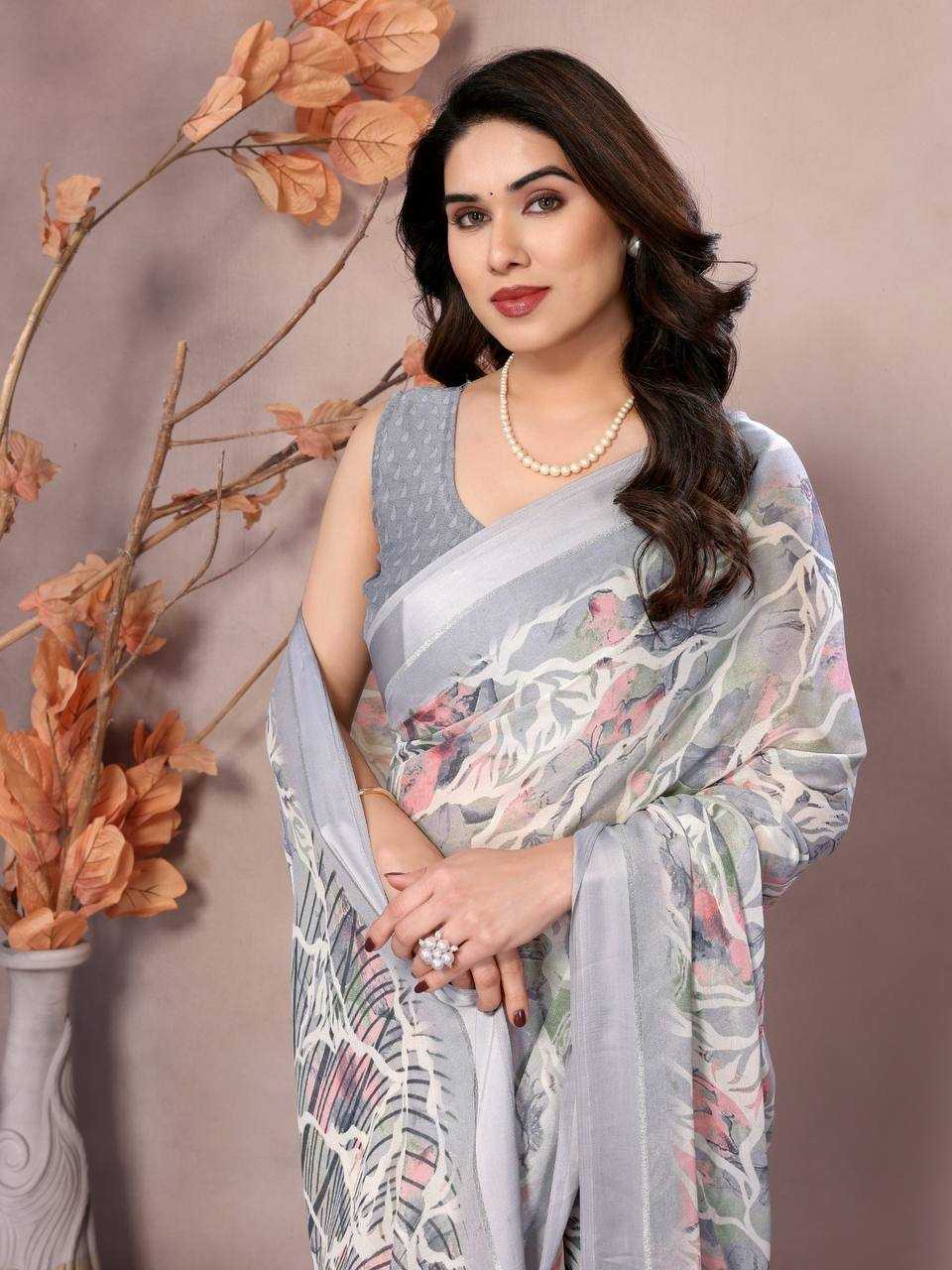 YNF MOSS SILK RIN188 Gopi SAREES WHOLESALE SATIN PRINTED FANCY SAREES MANUFACTURER