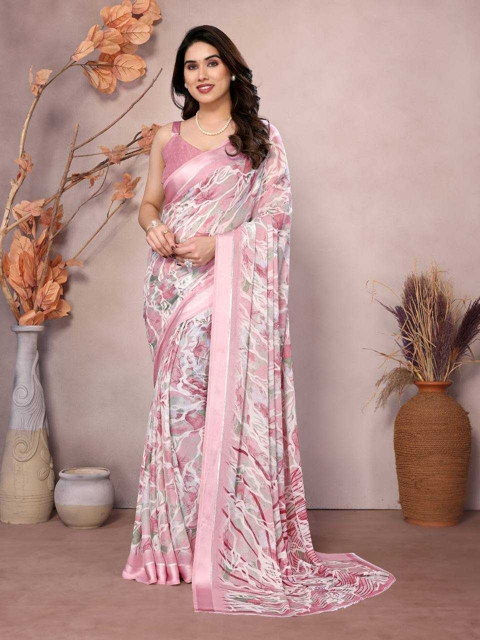 YNF MOSS SILK RIN188 Gopi SAREES WHOLESALE SATIN PRINTED FANCY SAREES MANUFACTURER