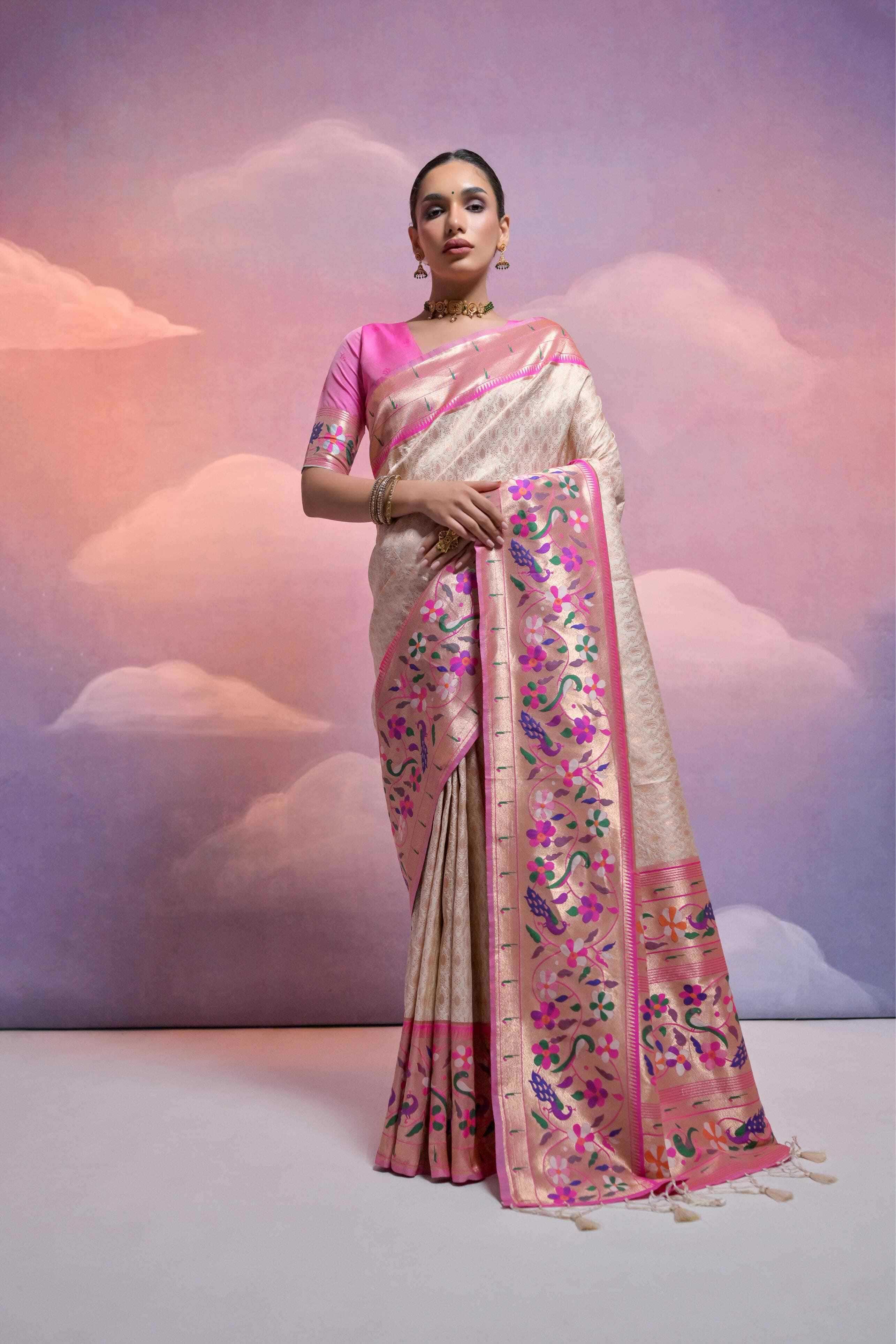 YNF PAITHANI SILK KESH171 RIS14 SILK SAREE WHOLESALE BANARASI PAITHANI PURE ZARI SILK SAREE MANUFACTURER