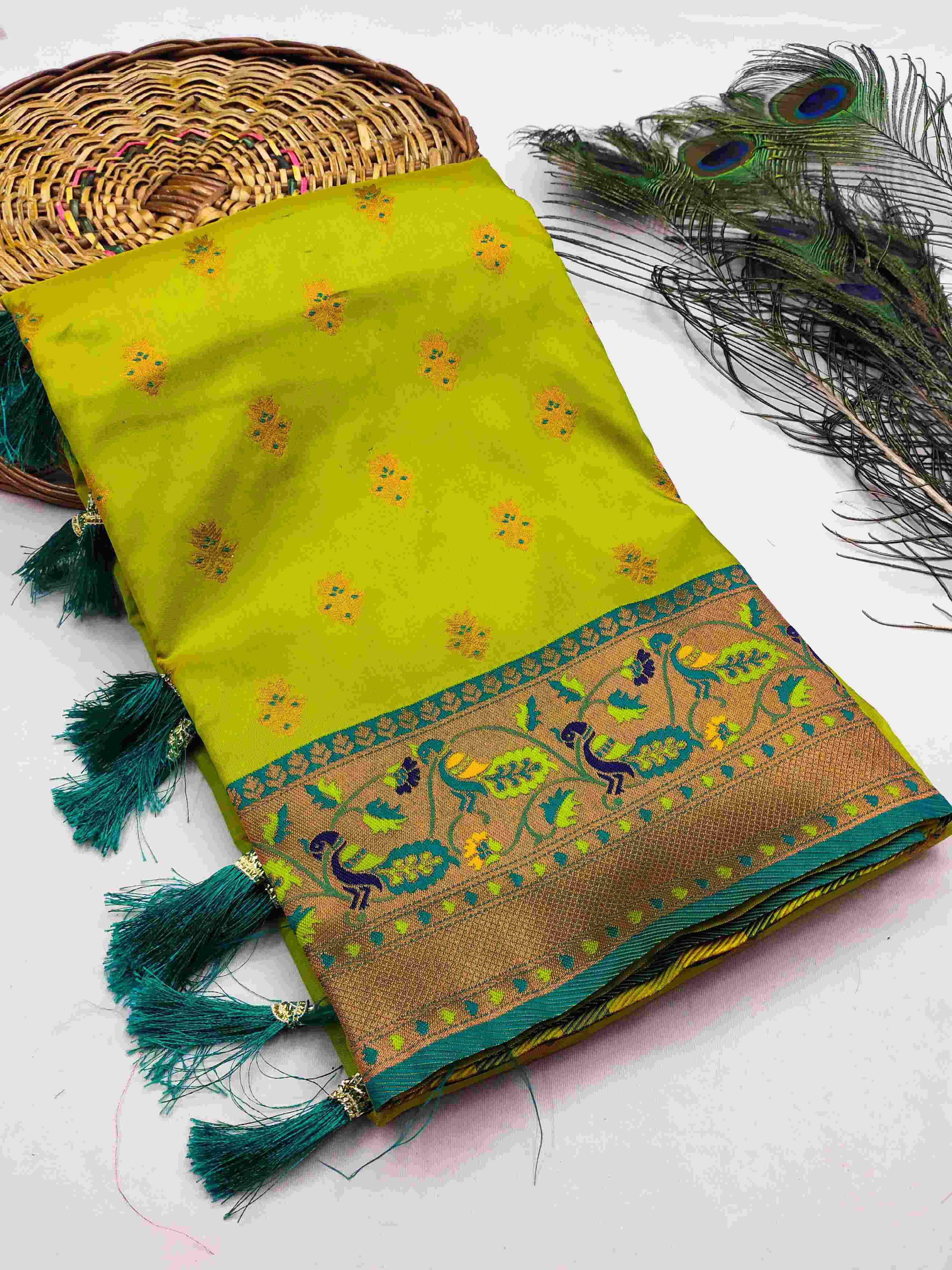 YNF PAITHANI SILK RIN150 Gangotri Paithani SILK SAREES WHOLESALE PAITHANI SOFT SILK ZARI SAREES MANUFACTURER