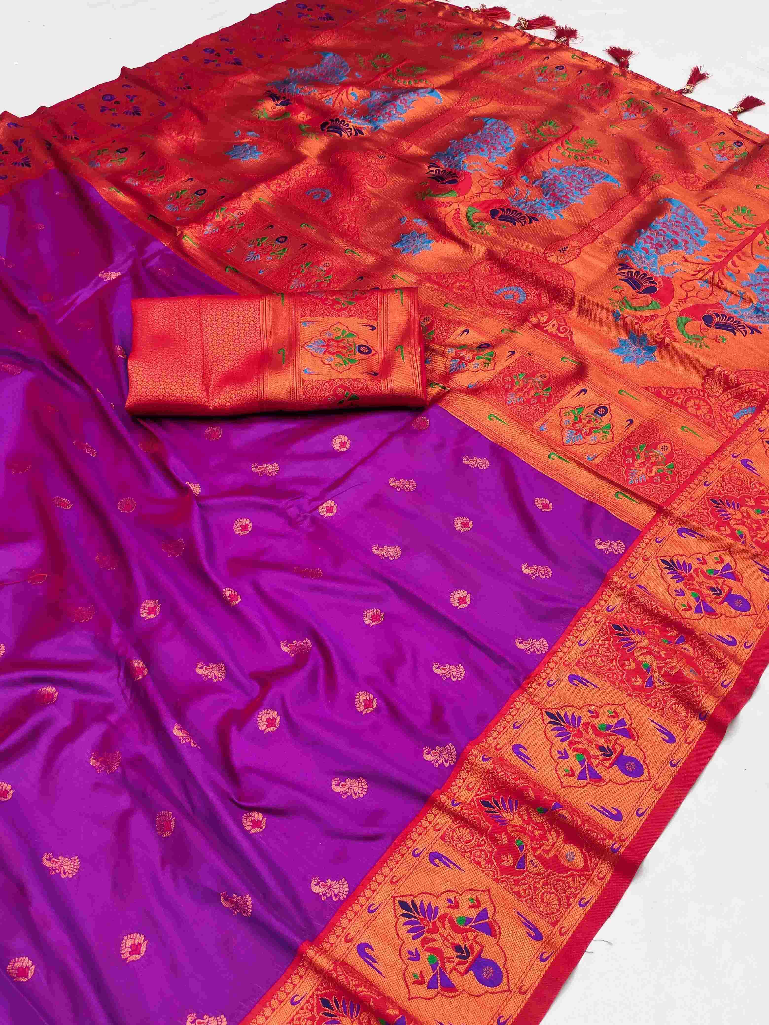 YNF PAITHANI SILK RIN150 Kiva Paithani SILK SAREES WHOLESALE PAITHANI SILK PURE ZARI PATOLA SAREES MANUFACTURER