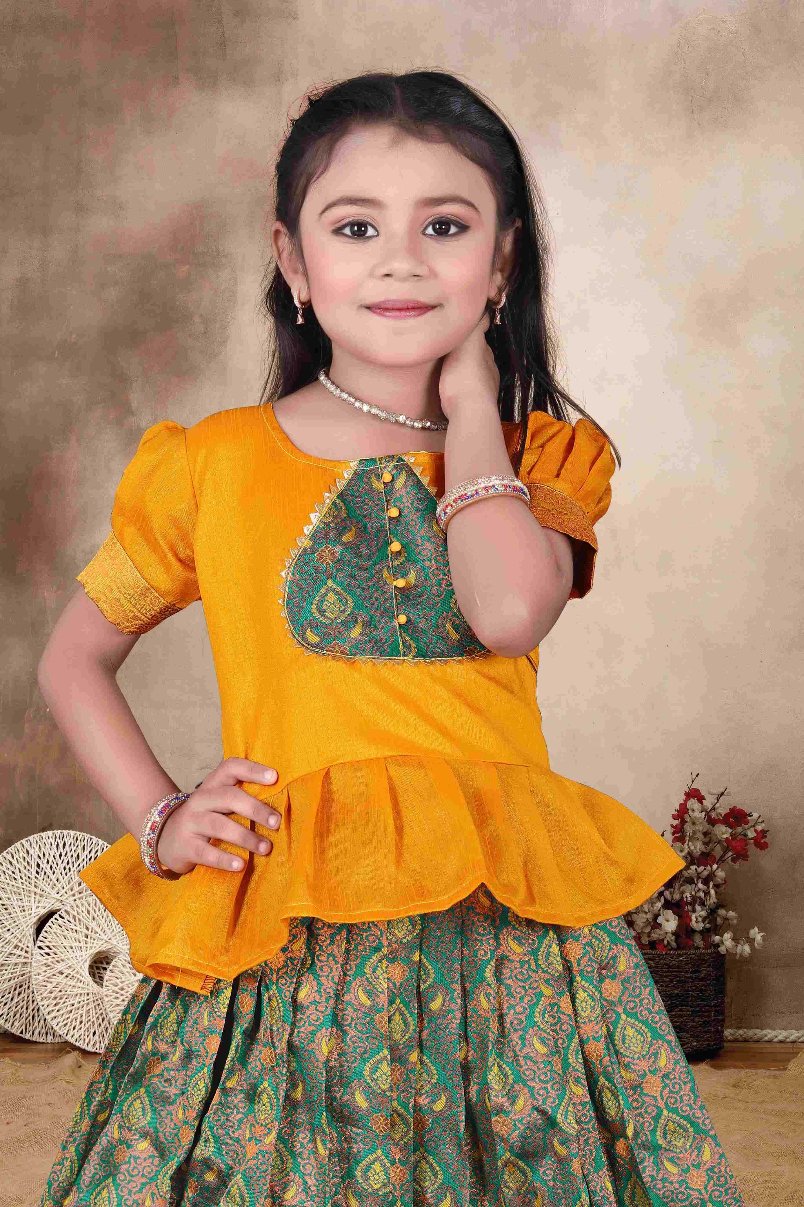 YNF PAITHANI SILKRIN115 REF01KIDS WEAR  WHOLESALE KIDS KIDS CHOLI BABY GIRL LEHENGA MANUFACTURER