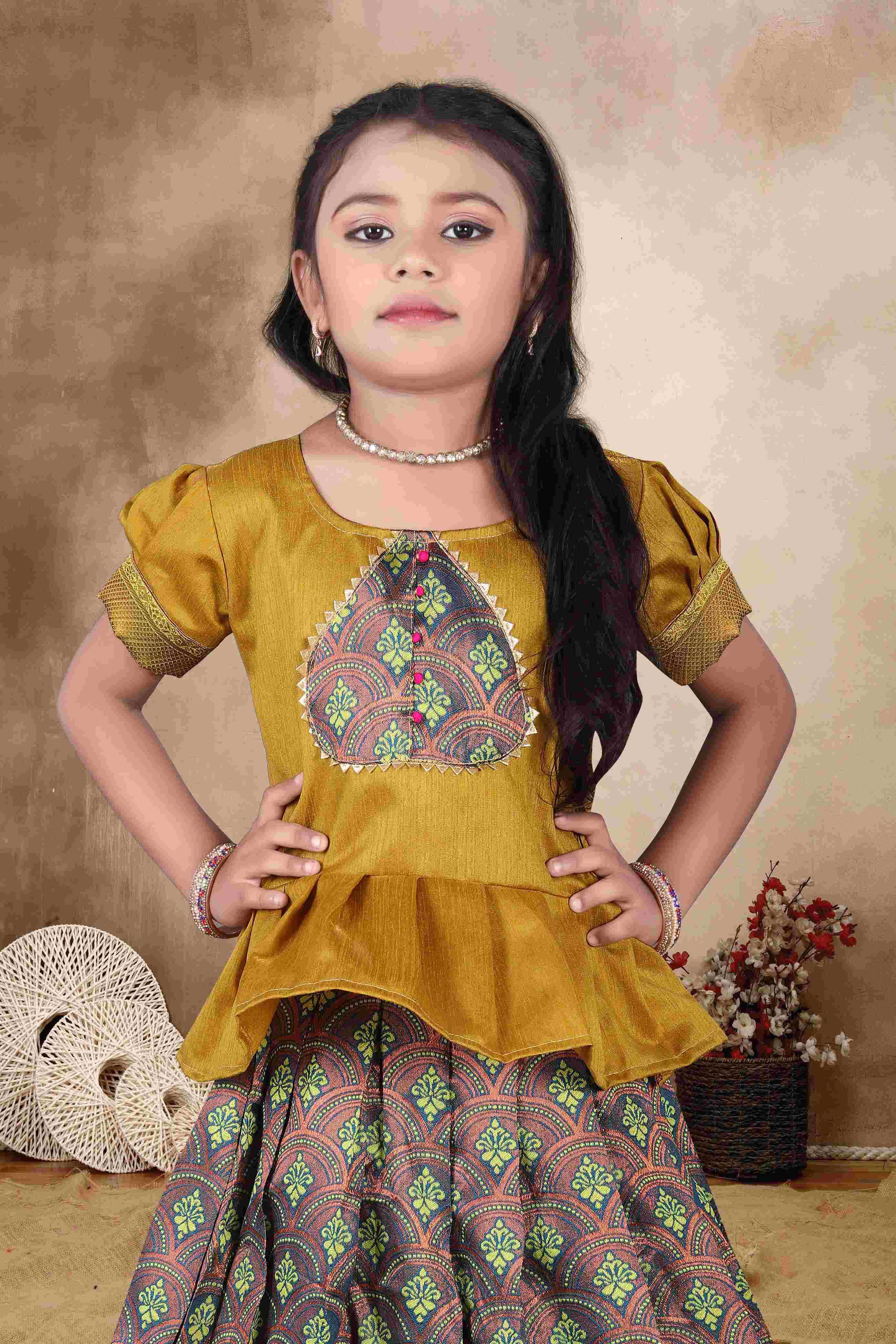 YNF PAITHANI SILKRIN115 REF01KIDS WEAR  WHOLESALE KIDS KIDS CHOLI BABY GIRL LEHENGA MANUFACTURER