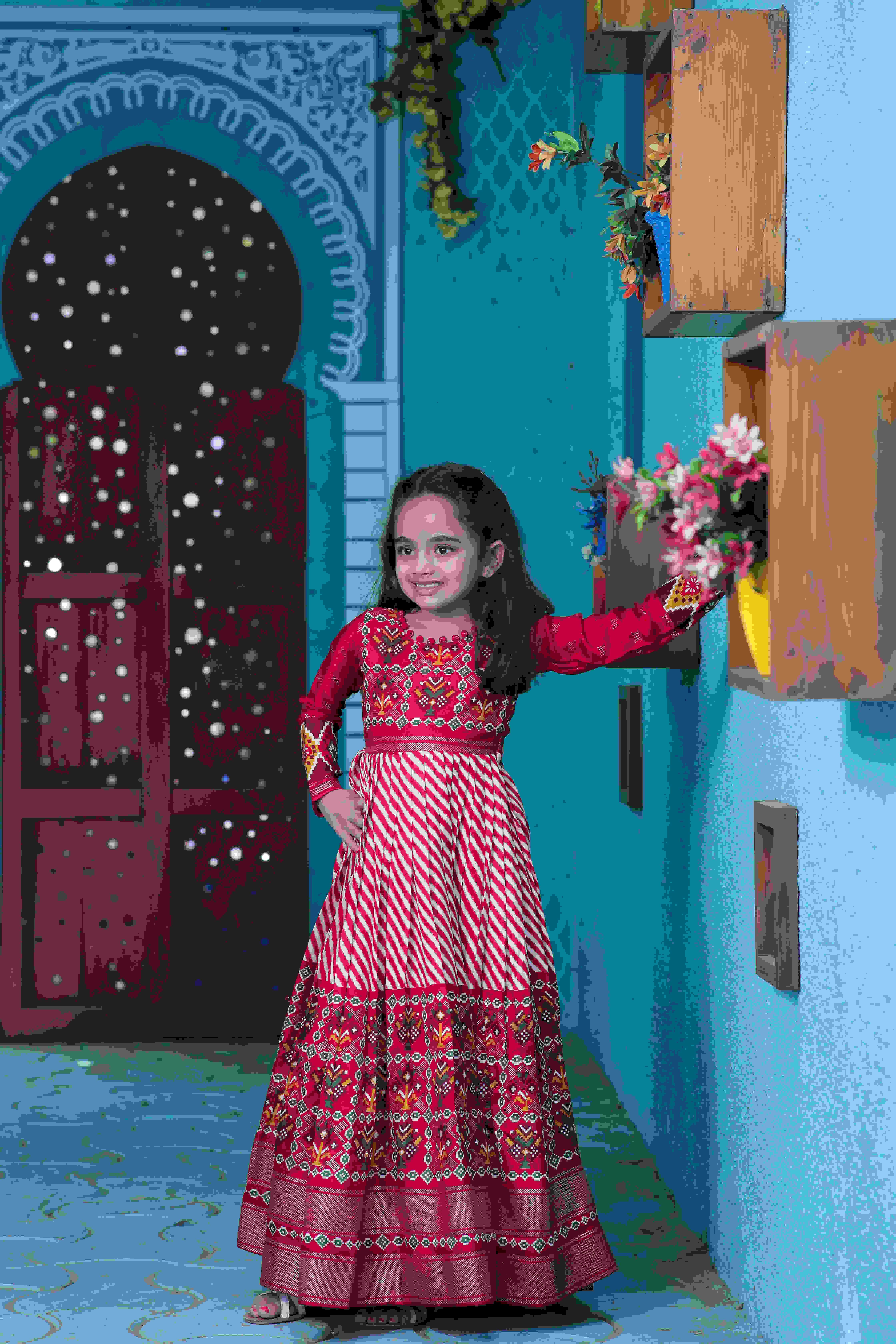 Ynf Pashmina KESH215 1014 Kids Wear Wholesale Kids Gown Kids Ethnic Gowns Baby Girl Lehenga Manufacturer