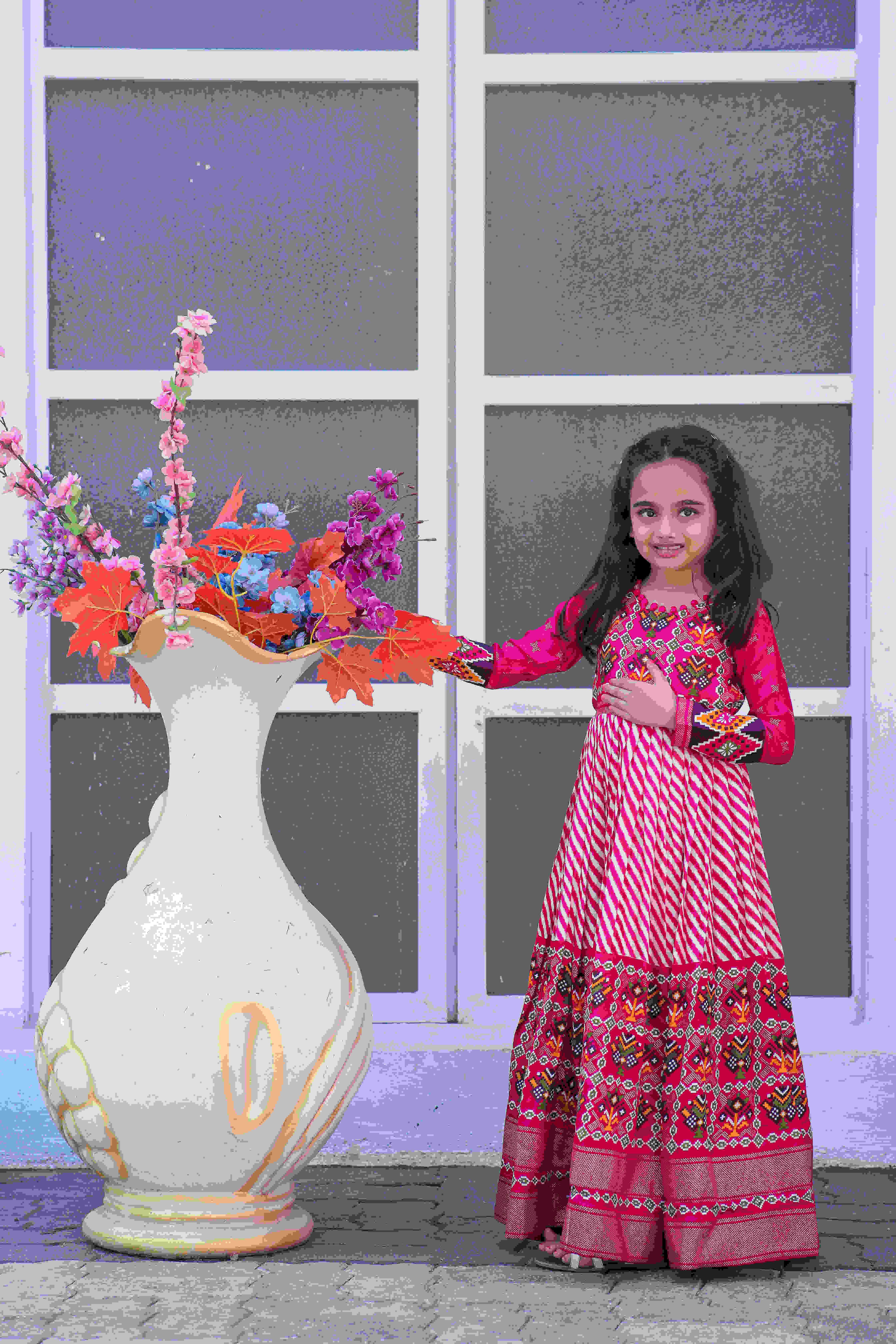 Ynf Pashmina KESH215 1014 Kids Wear Wholesale Kids Gown Kids Ethnic Gowns Baby Girl Lehenga Manufacturer