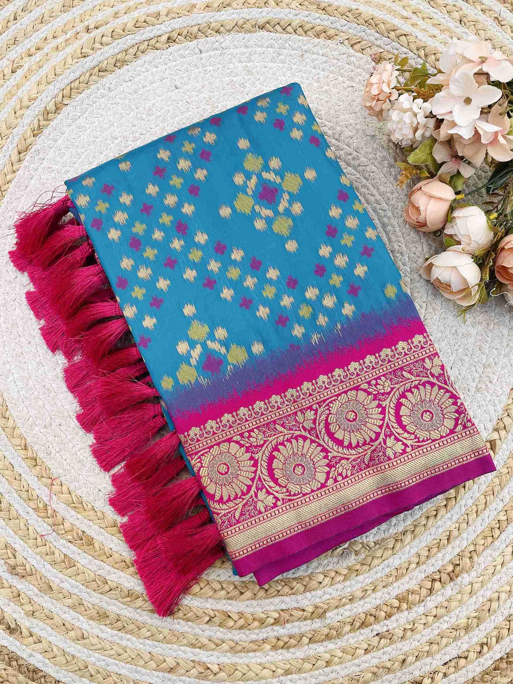 Ynf Patola Silk RIN116 IKKAT PATOLA Silk Sarees Wholesale Patola Sarees Zari Border Silk Sarees Festival Silk Sarees Manufacturer