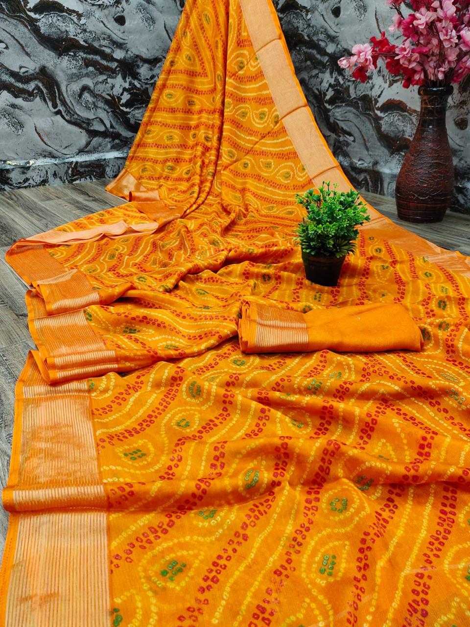 Ynf Pure Bandhej KESH364 JHP02 Sarees Wholesale Fancy Sarees Printed Sarees Bandhani Sarees Manufacturer