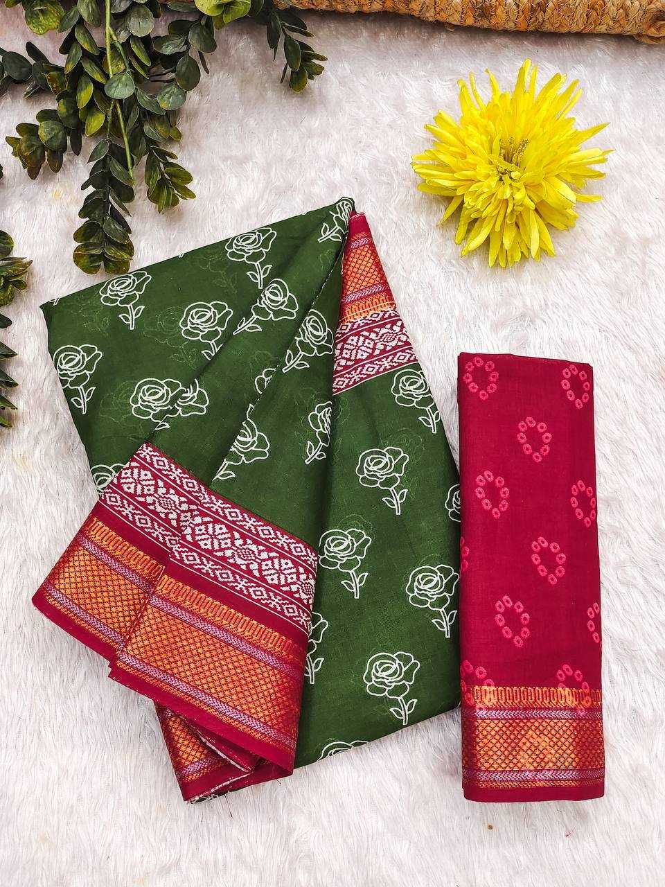 Ynf Pure Cotton KESH244 NAAVYA Sarees Wholesale Block Print Sarees Traditional Sarees Festive Sarees Manufacturer