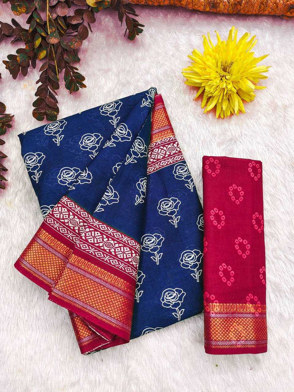 Ynf Pure Cotton KESH244 NAAVYA Sarees Wholesale Block Print Sarees Traditional Sarees Festive Sarees Manufacturer