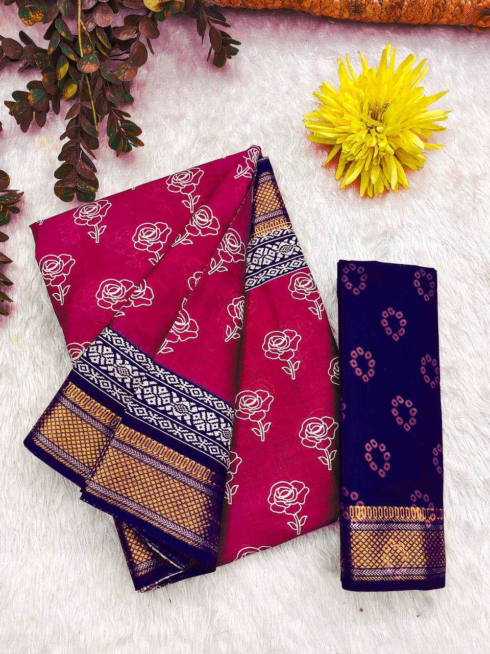 Ynf Pure Cotton KESH244 NAAVYA Sarees Wholesale Block Print Sarees Traditional Sarees Festive Sarees Manufacturer